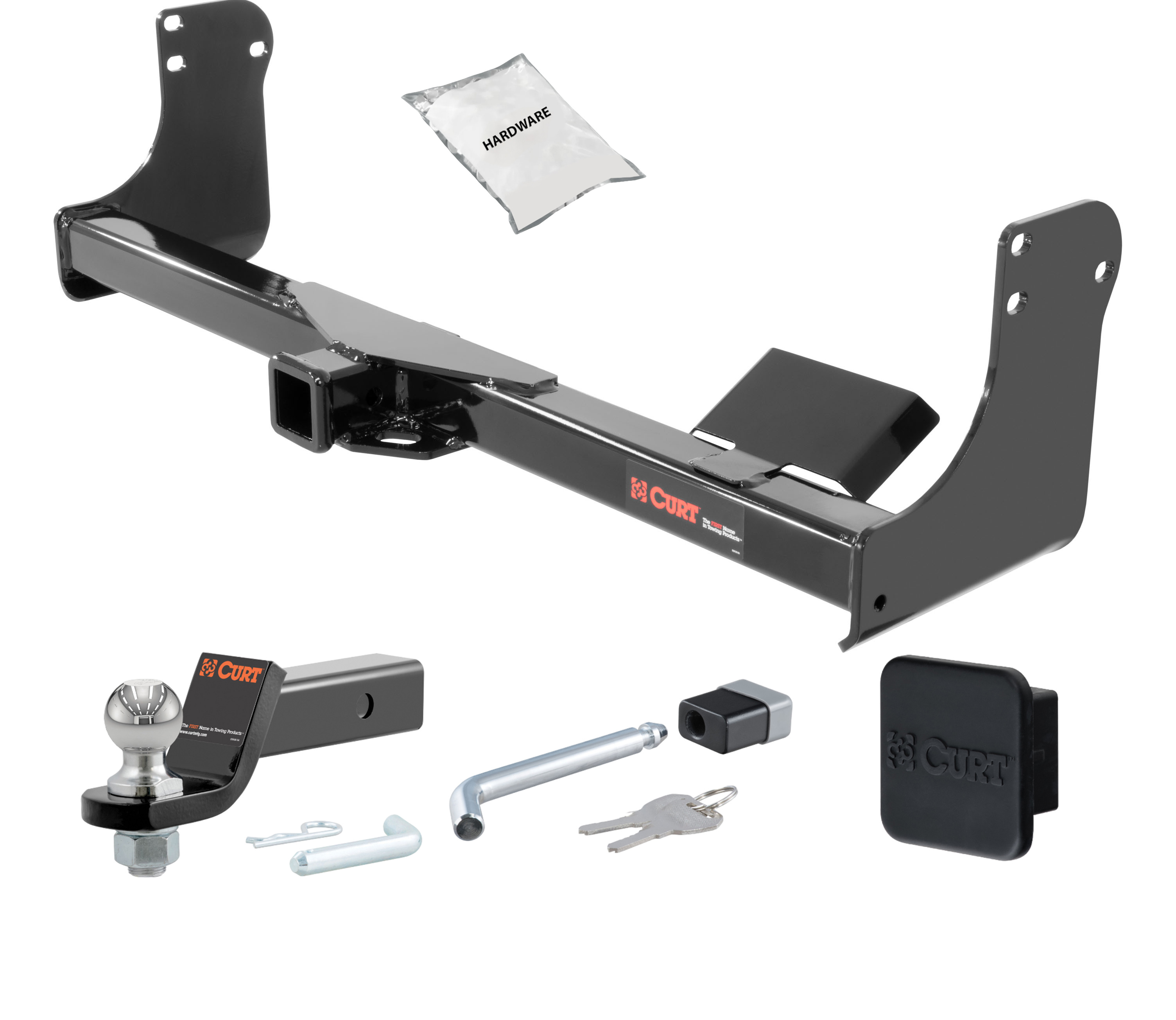 16 - 23 Mercedes-Benz Metris 2in. CURT Trailer Hitch + Ball Mount + Cover + Lock Kit HWA1899 thumbnail 0
