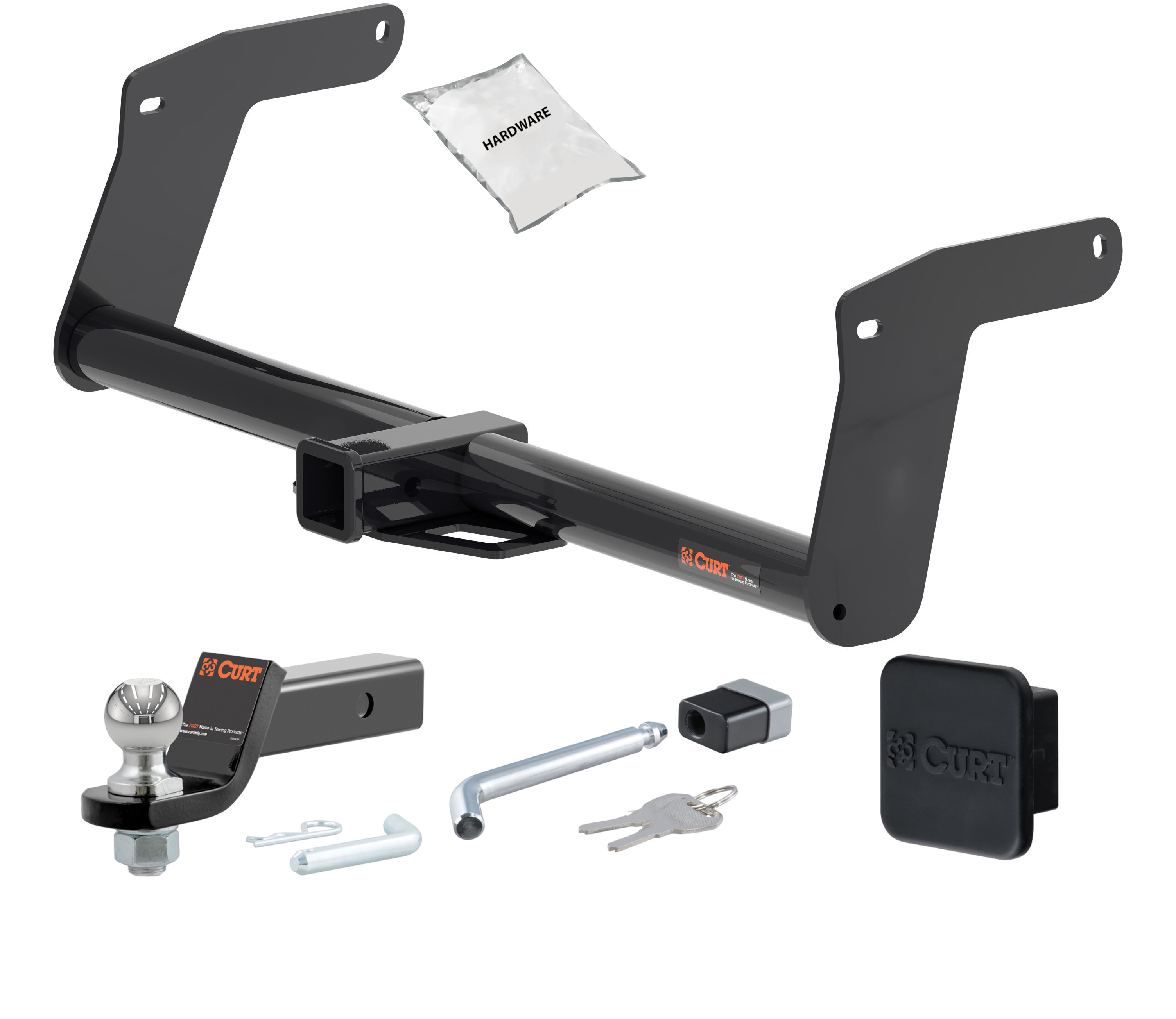 22 - 25 Lexus NX250 2in. CURT Trailer Hitch + Ball Mount + Cover + Lock Kit HWA1689 thumbnail 0