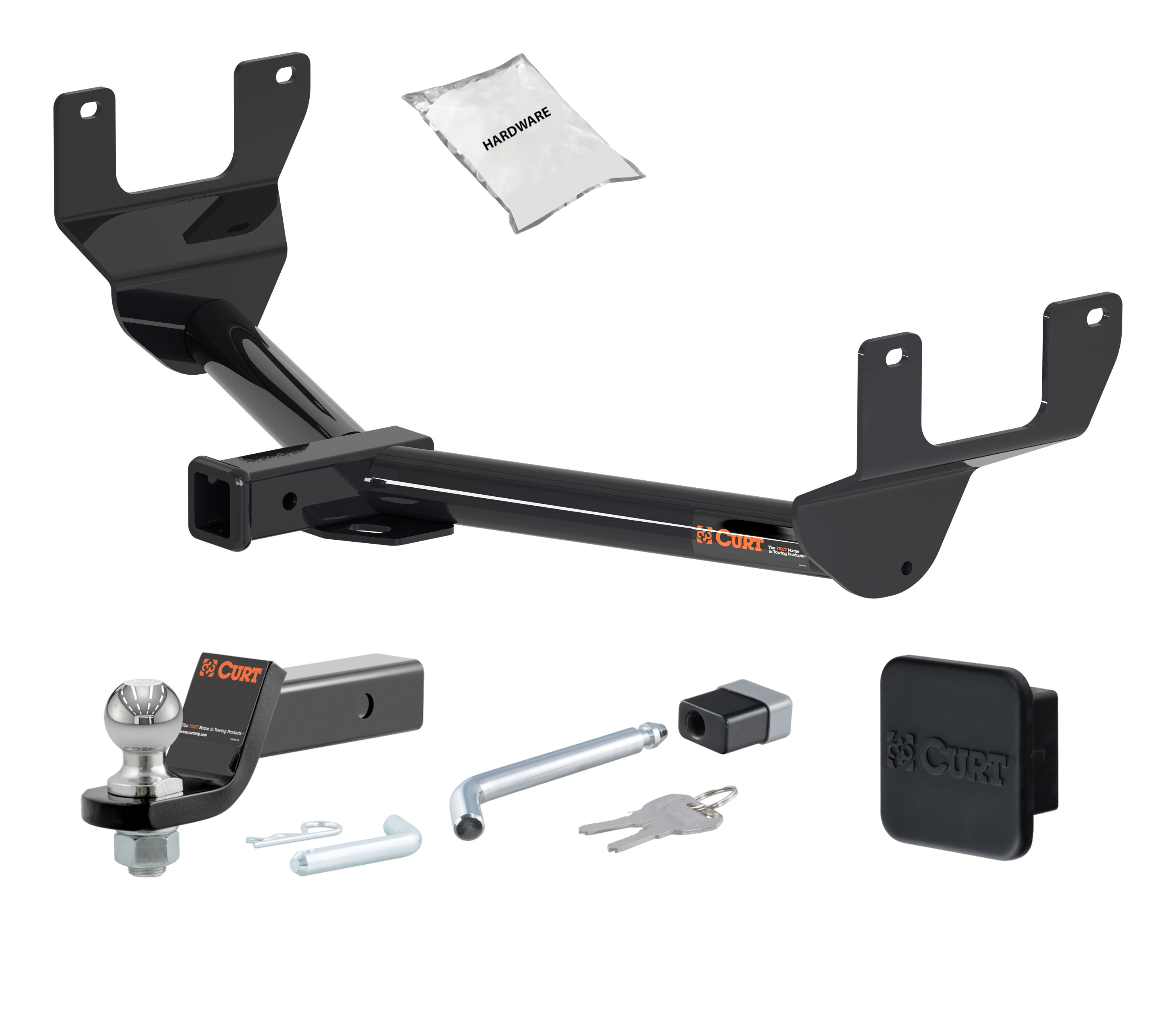 15 - 21 Lexus NX300h 2in. CURT Trailer Hitch + Ball Mount + Cover + Lock Kit HWA1693 thumbnail 0