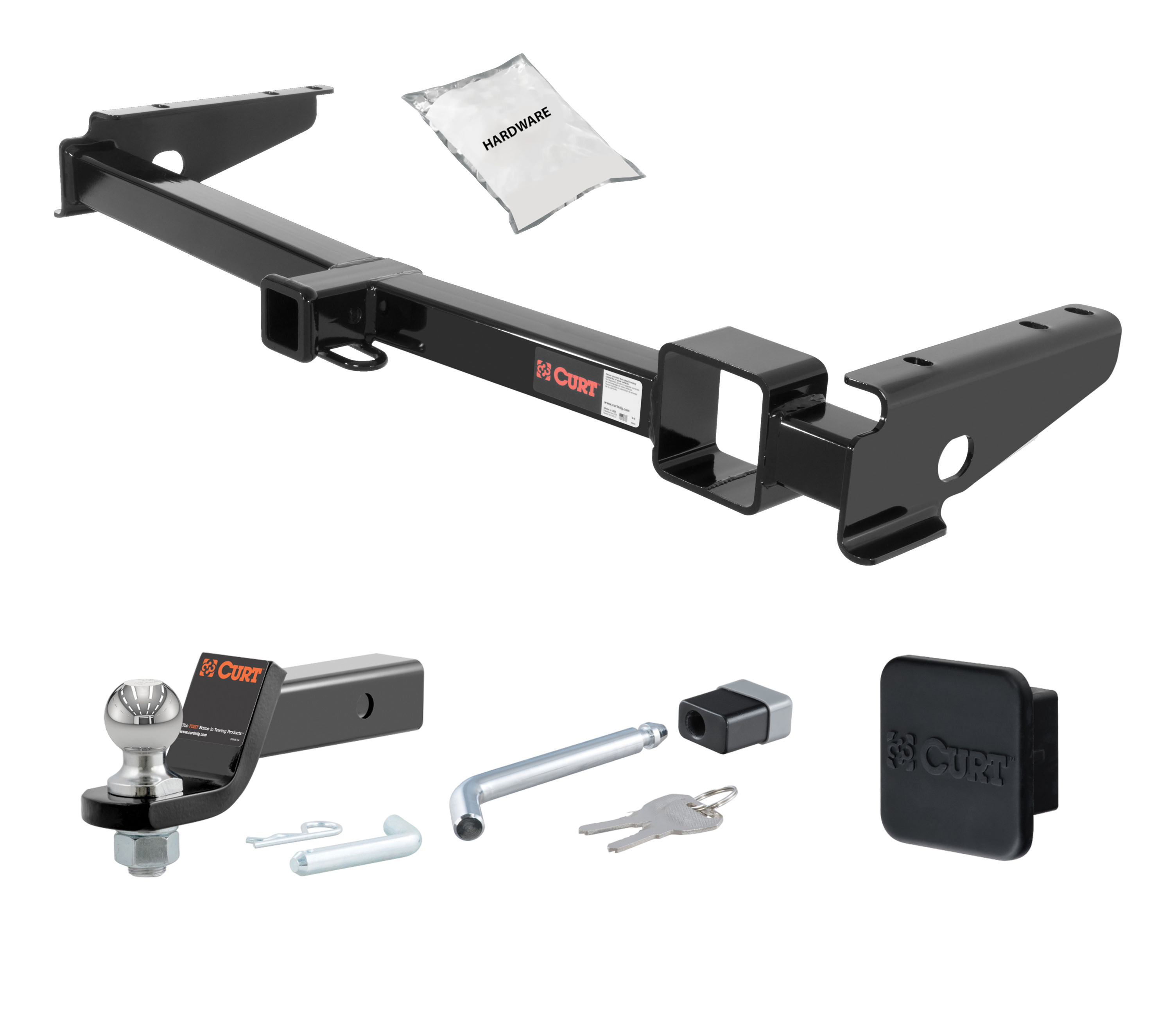 98 - 07 Lexus LX470 2in. CURT Trailer Hitch + Ball Mount + Cover + Lock Kit HWA1684 thumbnail 0