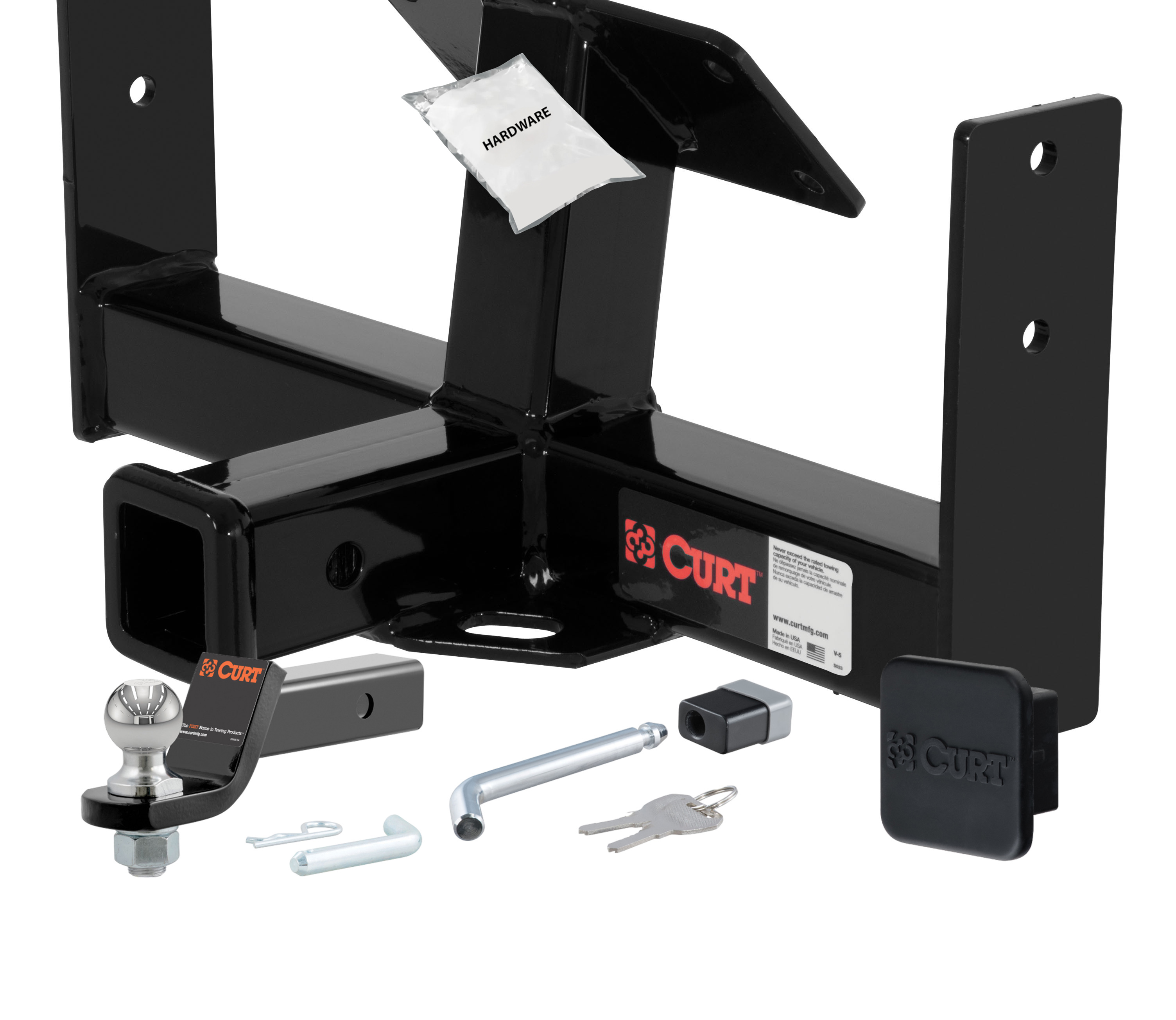 02 - 08 Mercedes-Benz G500 2in. CURT Trailer Hitch + Ball Mount + Cover + Lock Kit HWA1876 thumbnail 0