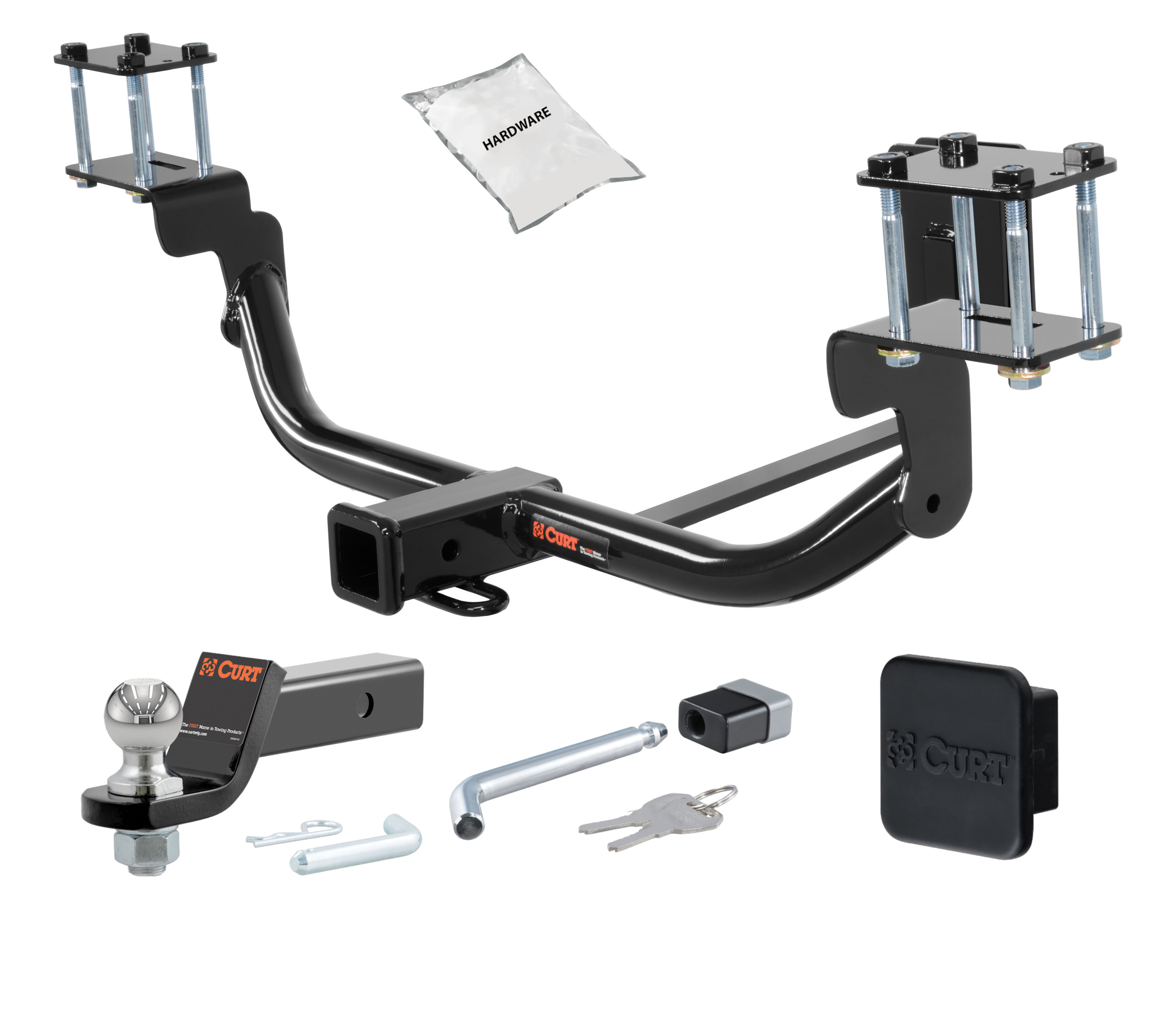 13 - 15 Mercedes-Benz GLK350 2in. CURT Trailer Hitch + Ball Mount + Cover + Lock Kit HWA1895 thumbnail 0