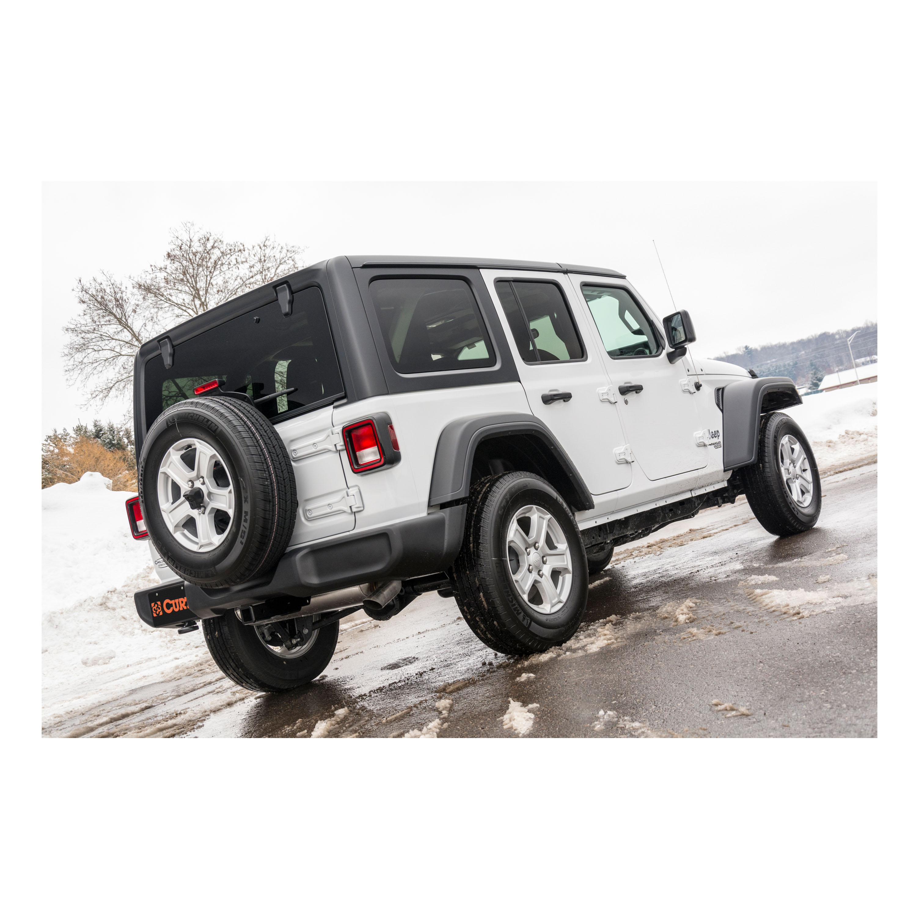 18 - 24 JEEP Wrangler JL, excluding diesel 2in. CURT Trailer Hitch + Ball Mount + Cover + Lock Kit HWA1574 thumbnail 6