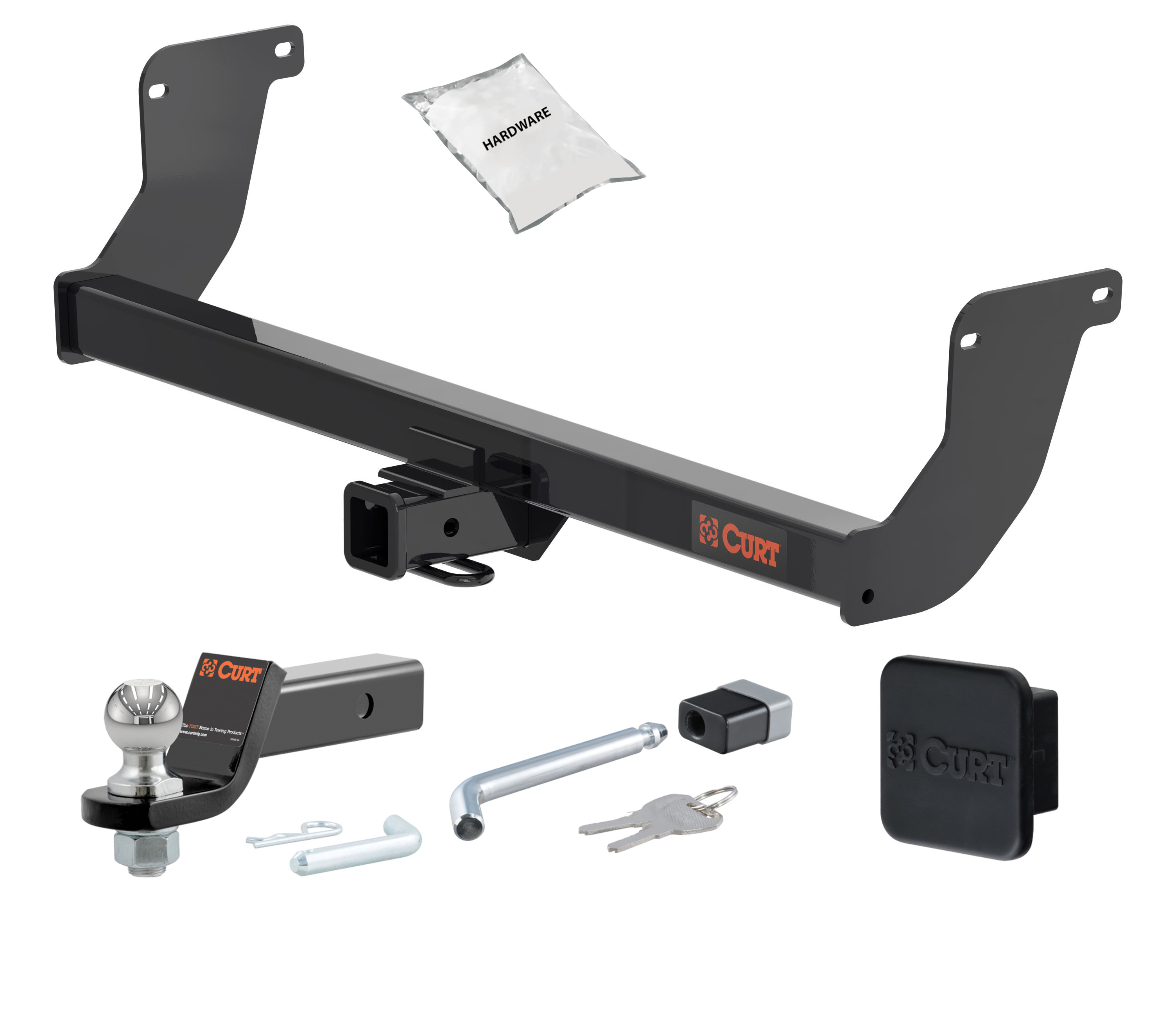 23 - 24 Lexus RX350 2in. CURT Trailer Hitch + Ball Mount + Cover + Lock Kit HWA1700 thumbnail 0