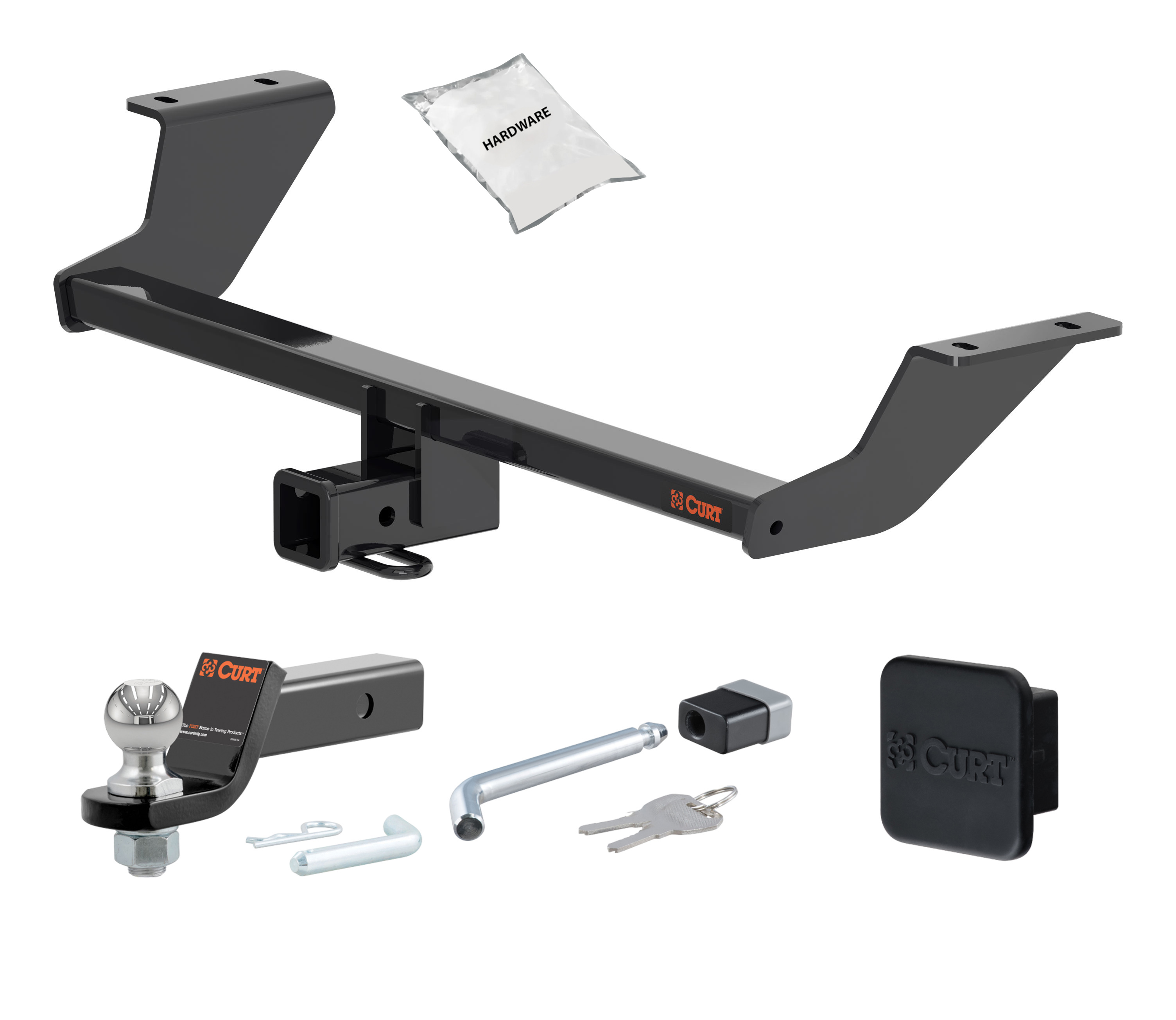 24 - 24 Chevrolet Blazer EV 2in. CURT Trailer Hitch + Ball Mount + Cover + Lock Kit HWA267 thumbnail 0