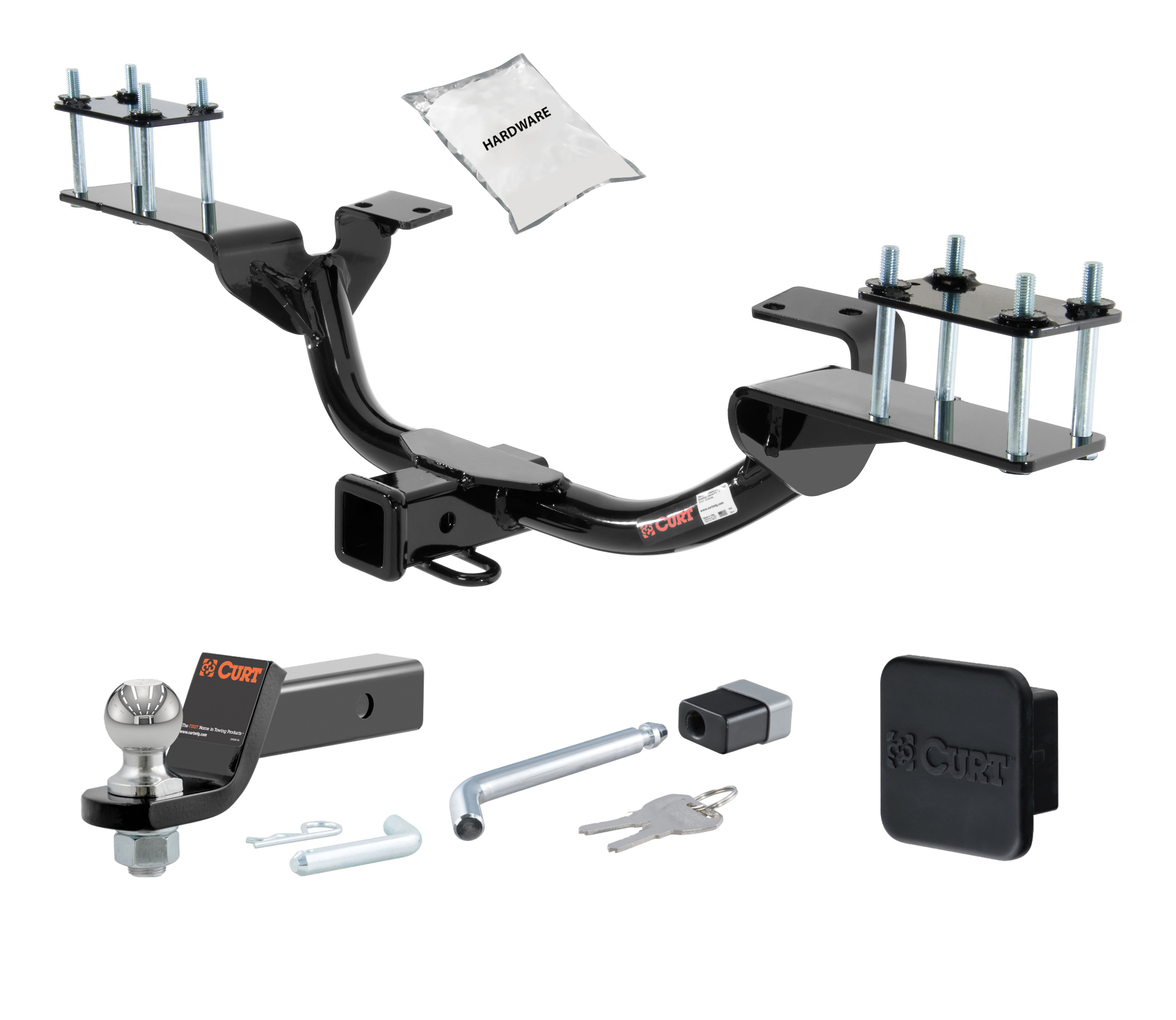 11 - 11 Mercedes-Benz ML350 BluTec 4Matic 2in. CURT Trailer Hitch + Ball Mount + Cover + Lock Kit HWA1904 thumbnail 0