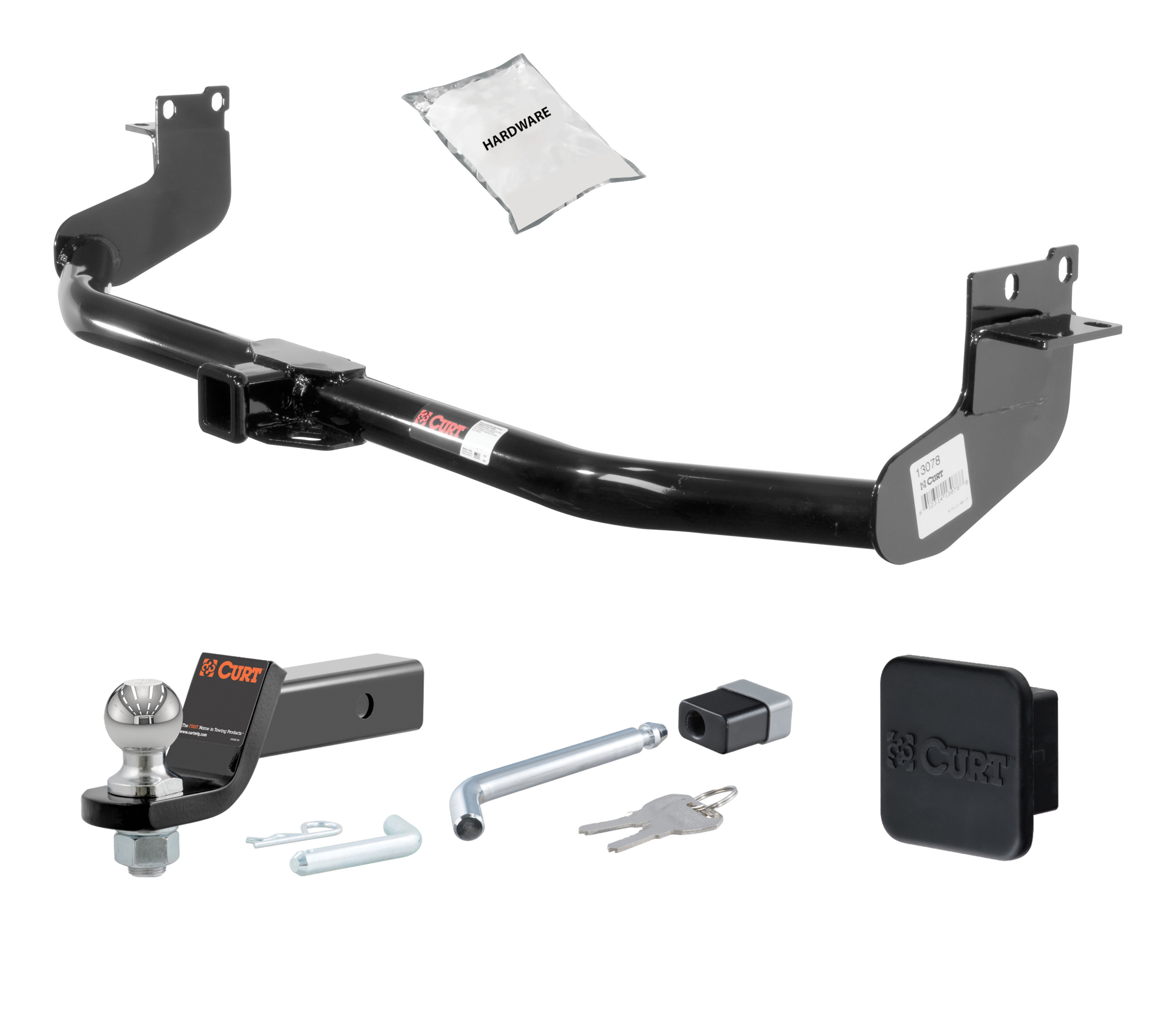 11 - 17 Nissan Quest 2in. CURT Trailer Hitch + Ball Mount + Cover + Lock Kit HWA2059 thumbnail 0