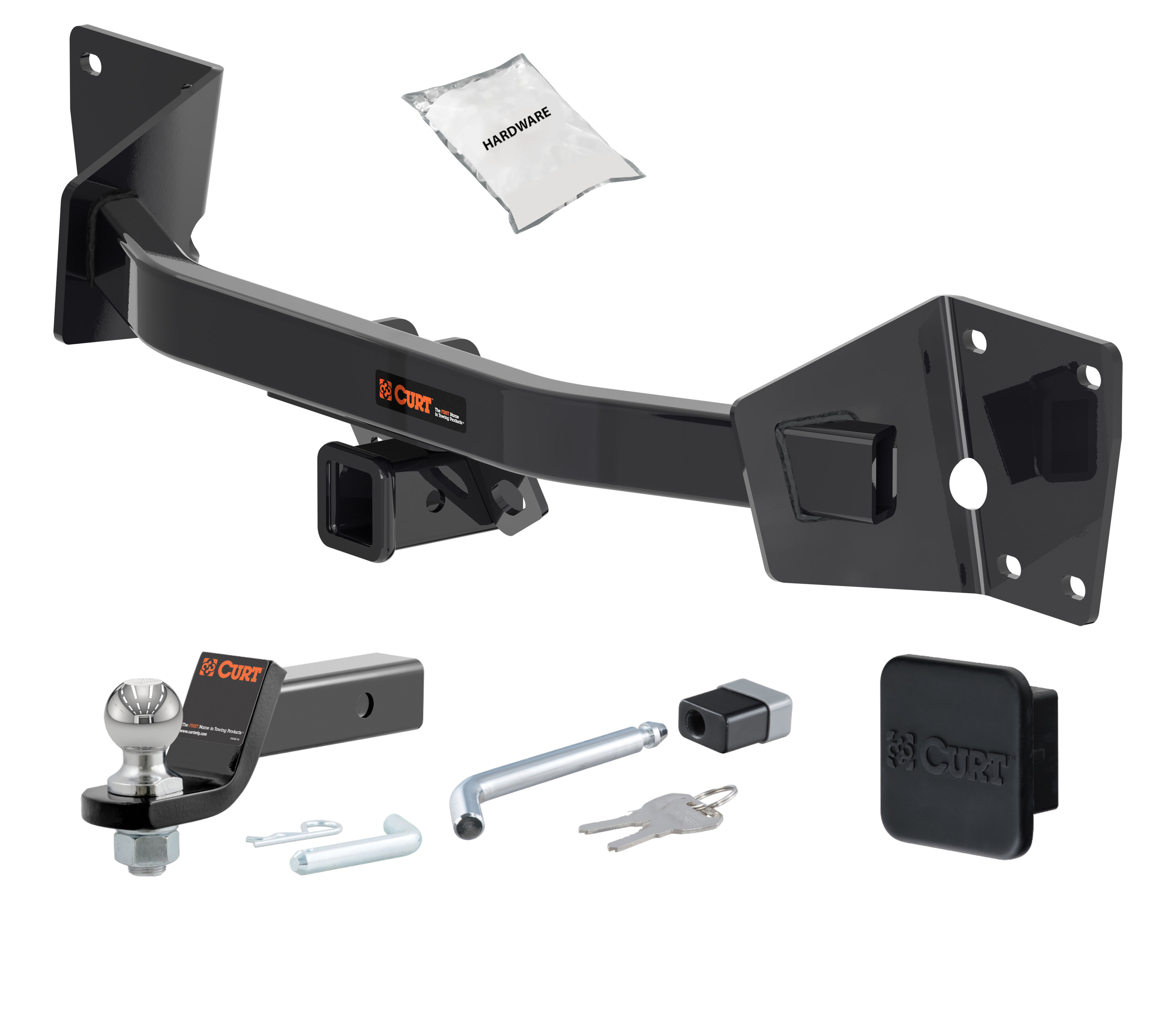 20 - 24 Chevrolet CHEVROLET 2in. CURT Trailer Hitch + Ball Mount + Cover + Lock Kit HWA251 thumbnail 0