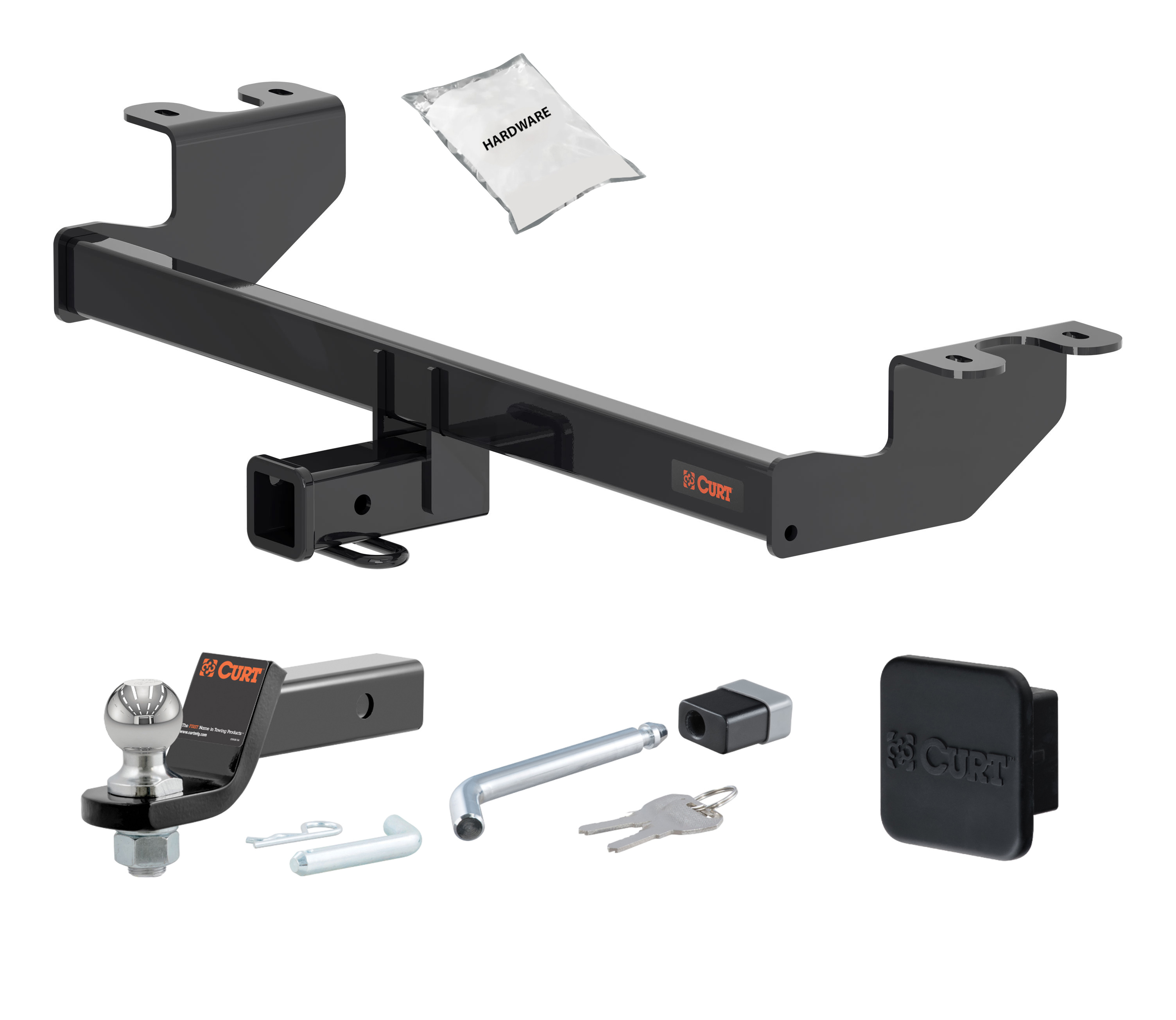 23 - 24 Nissan Ariya 2in. CURT Trailer Hitch + Ball Mount + Cover + Lock Kit HWA2012 thumbnail 0