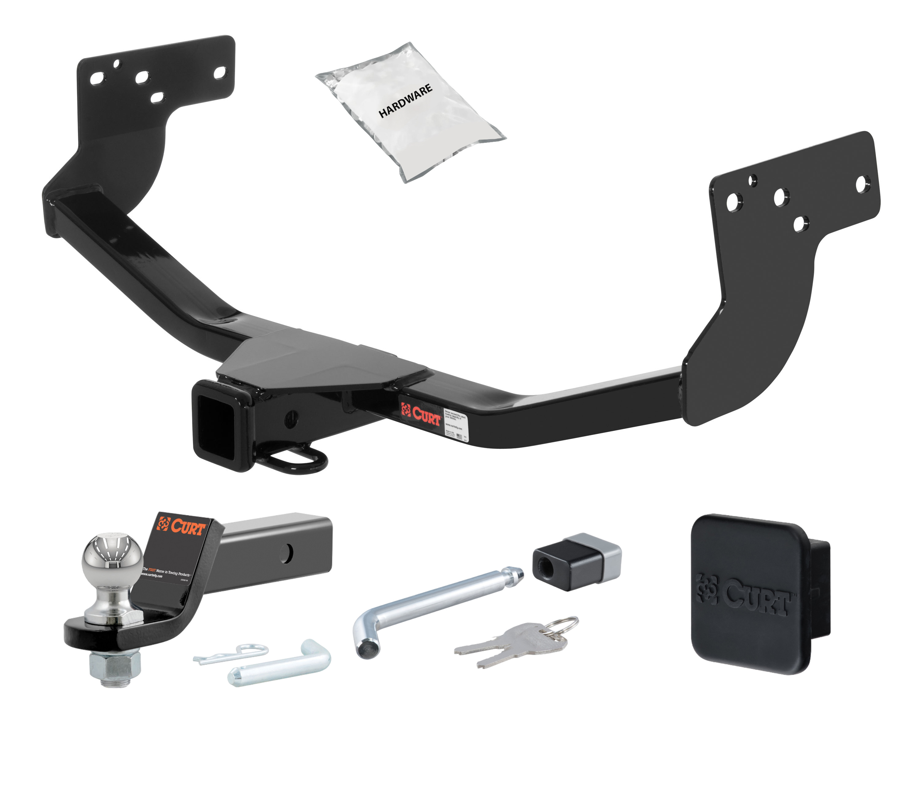 07 - 15 Mazda CX-9 2in. CURT Trailer Hitch + Ball Mount + Cover + Lock Kit HWA1806 thumbnail 0