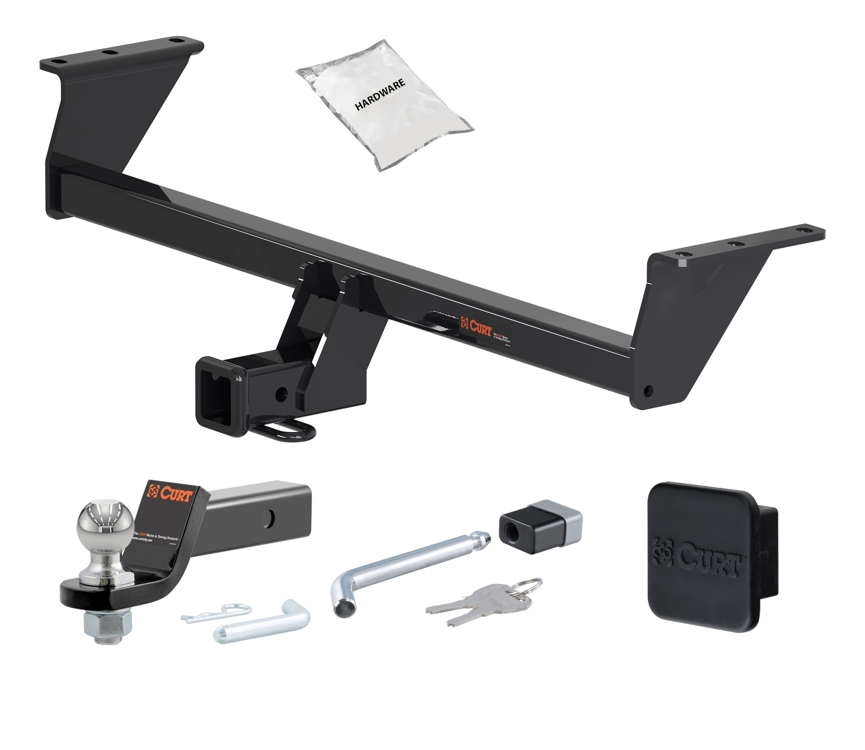 17 - 23 Nissan Qashqai 2in. CURT Trailer Hitch + Ball Mount + Cover + Lock Kit HWA2058 thumbnail 0