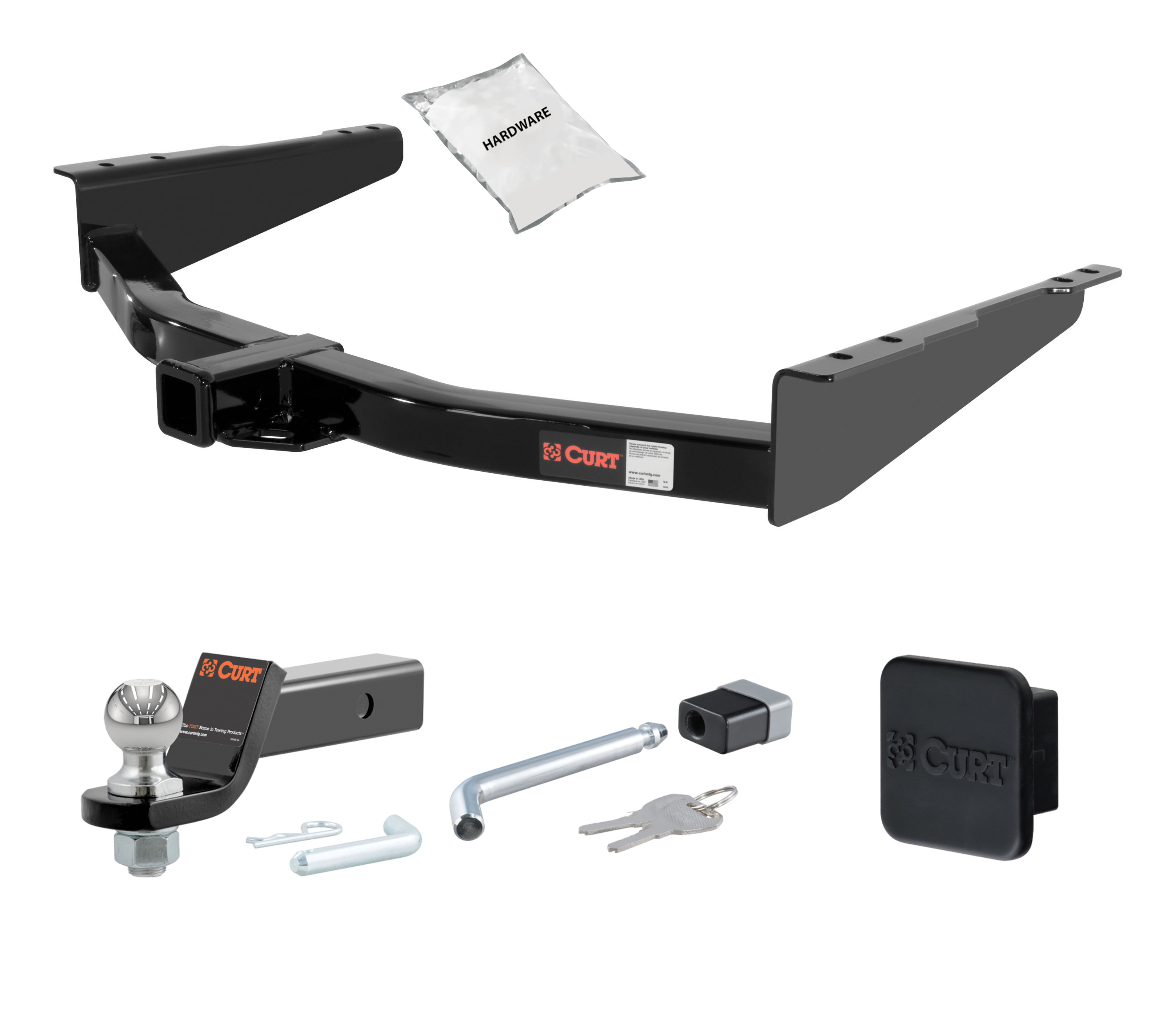 12 - 21 Nissan NV2500 2in. CURT Trailer Hitch + Ball Mount + Cover + Lock Kit HWA2039 thumbnail 0