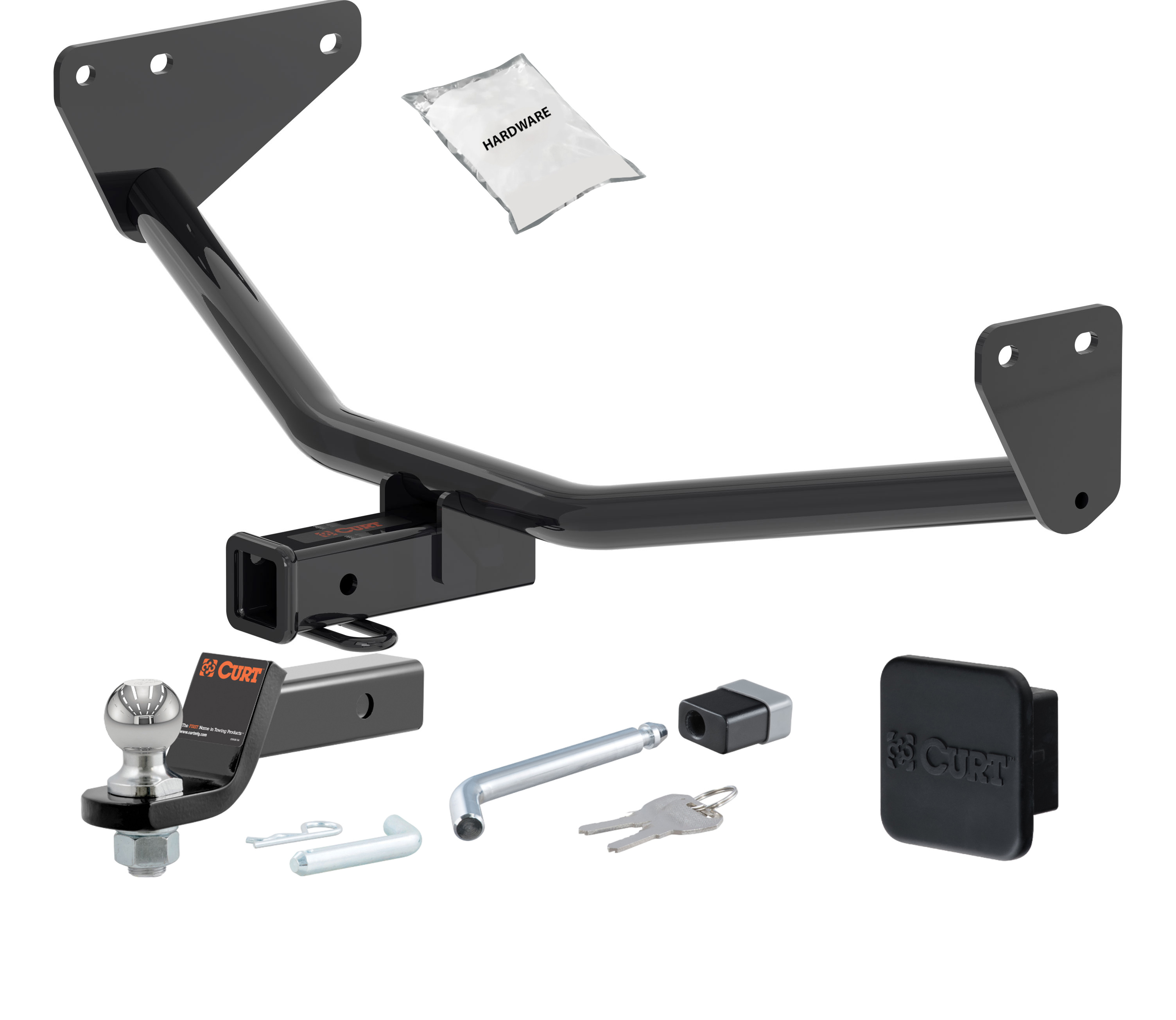 23 - 24 Mitsubishi Outlander Phev 2in. CURT Trailer Hitch + Ball Mount + Cover + Lock Kit HWA1992 thumbnail 0