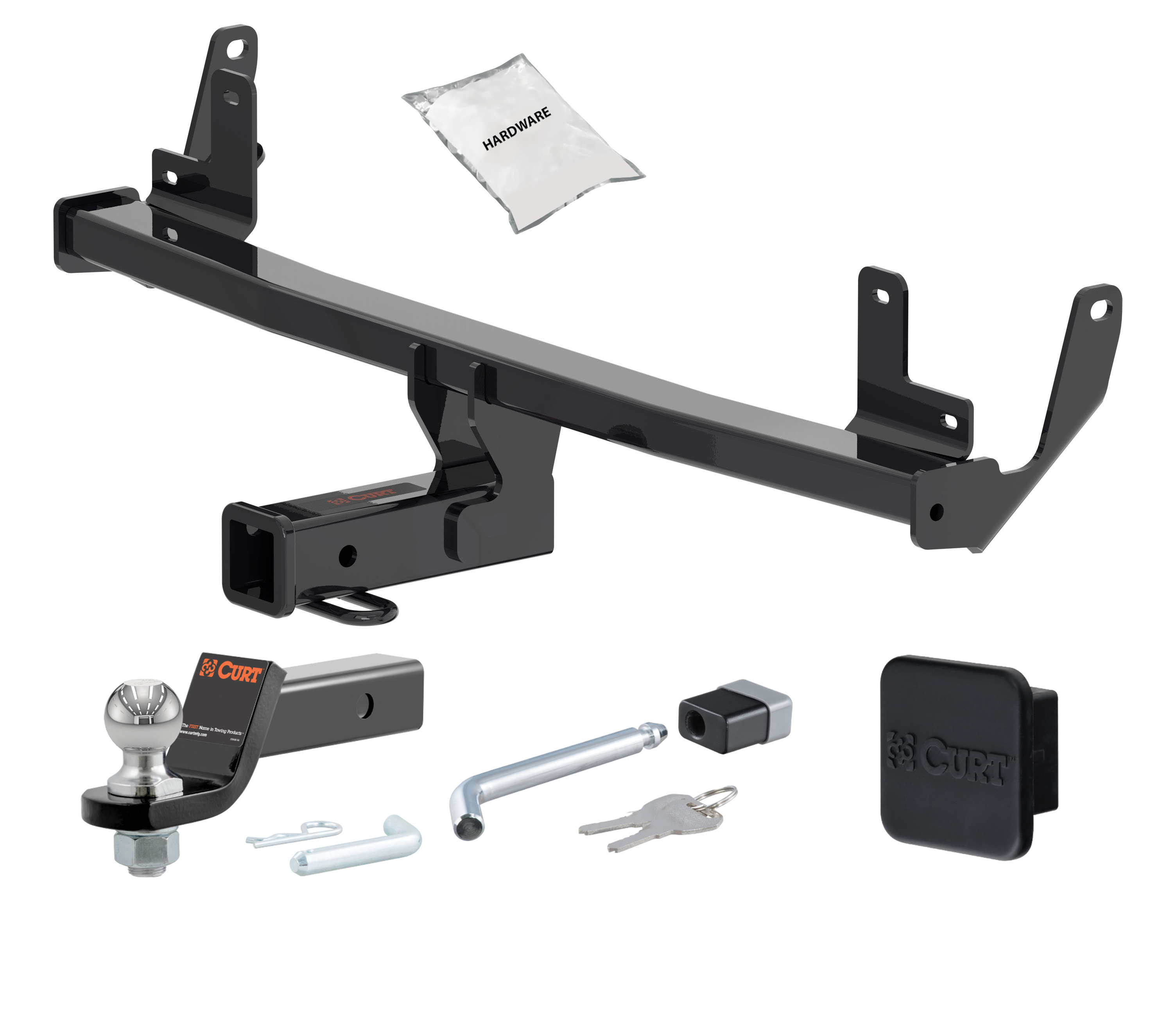 23 - 24 Dodge Hornet 2in. CURT Trailer Hitch + Ball Mount + Cover + Lock Kit HWA702 thumbnail 0