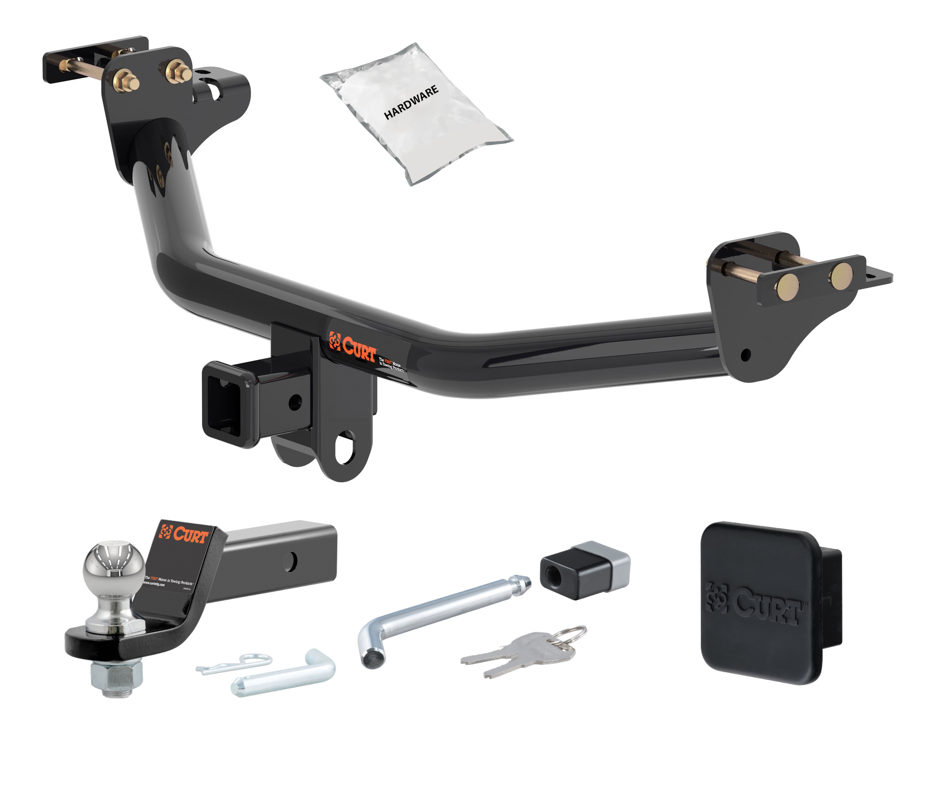 18 - 22 Mitsubishi Outlander Phev 2in. CURT Trailer Hitch + Ball Mount + Cover + Lock Kit HWA1993 thumbnail 0