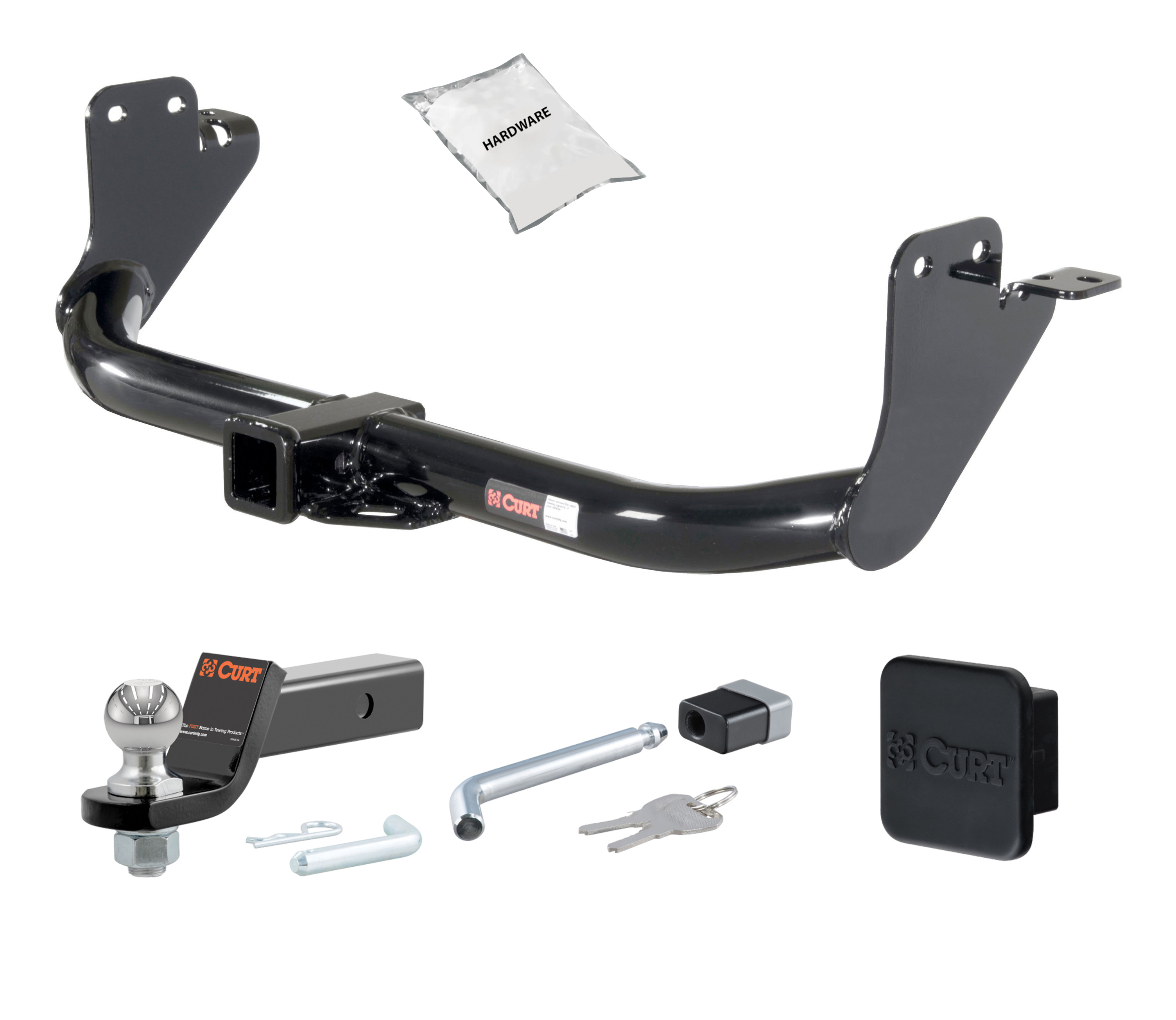 11 - 24 Mitsubishi Outlander Sport 2in. CURT Trailer Hitch + Ball Mount + Cover + Lock Kit HWA1995 thumbnail 0