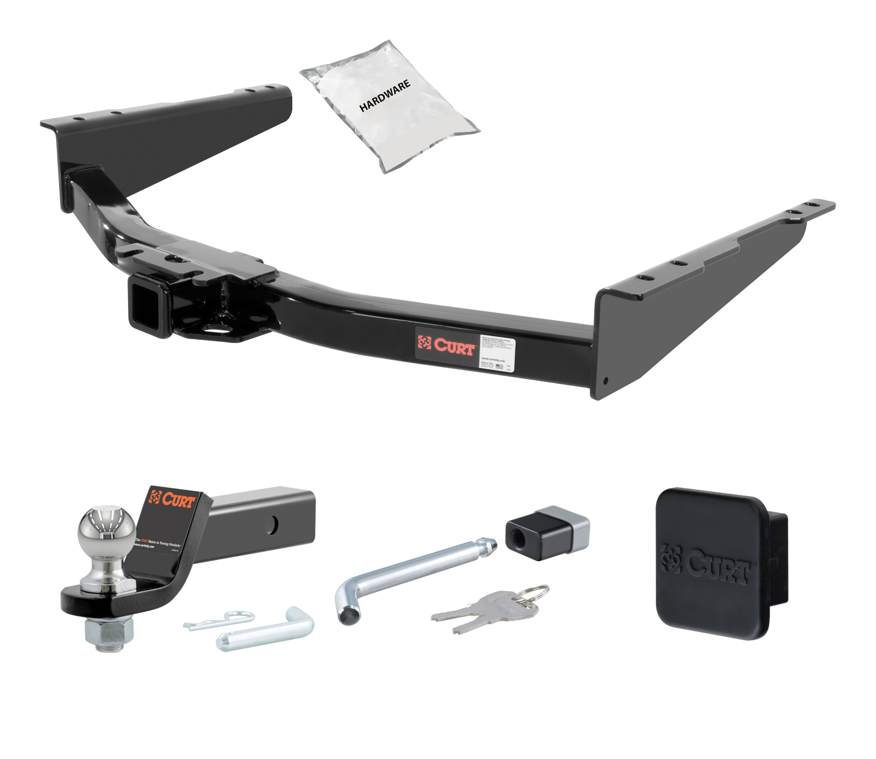 12 - 21 Nissan NV1500 2in. CURT Trailer Hitch + Ball Mount + Cover + Lock Kit HWA2038 thumbnail 0