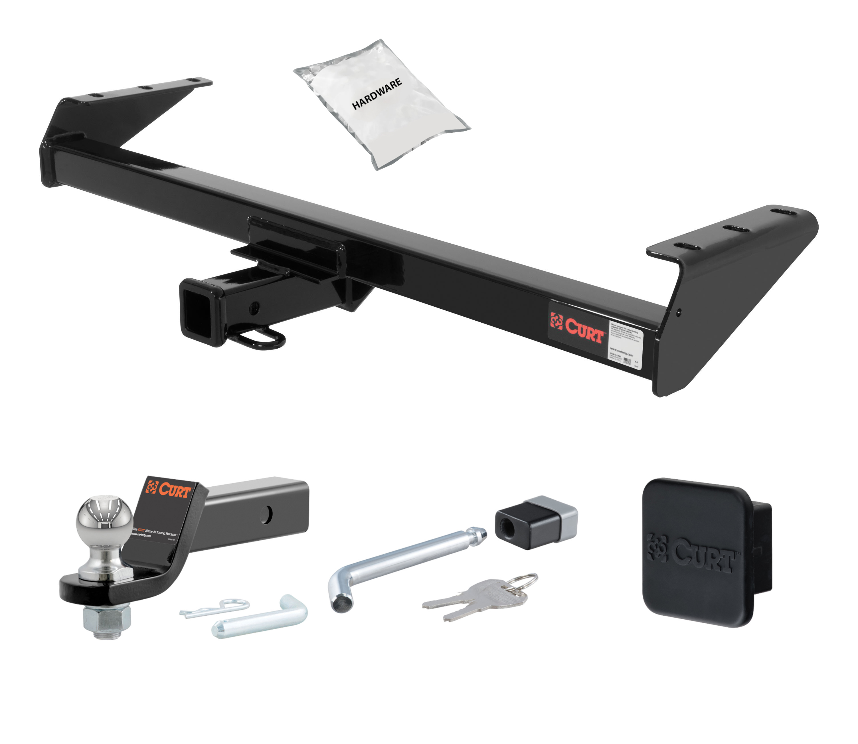 09 - 12 Suzuki Equator 2in. CURT Trailer Hitch + Ball Mount + Cover + Lock Kit HWA2328 thumbnail 0