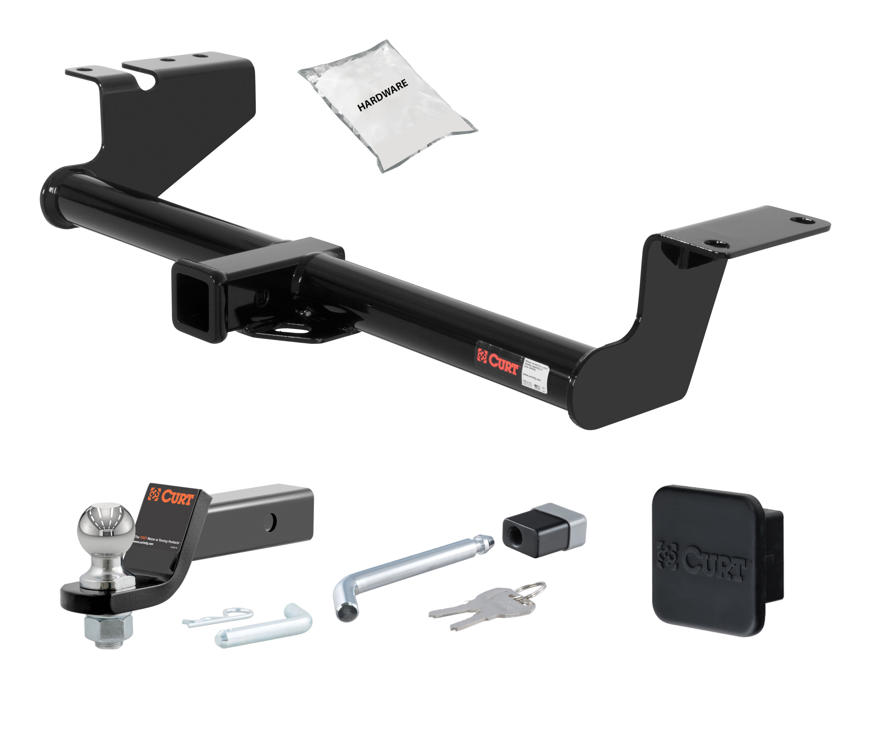 03 - 07 Nissan Murano 2in. CURT Trailer Hitch + Ball Mount + Cover + Lock Kit HWA2035 thumbnail 0