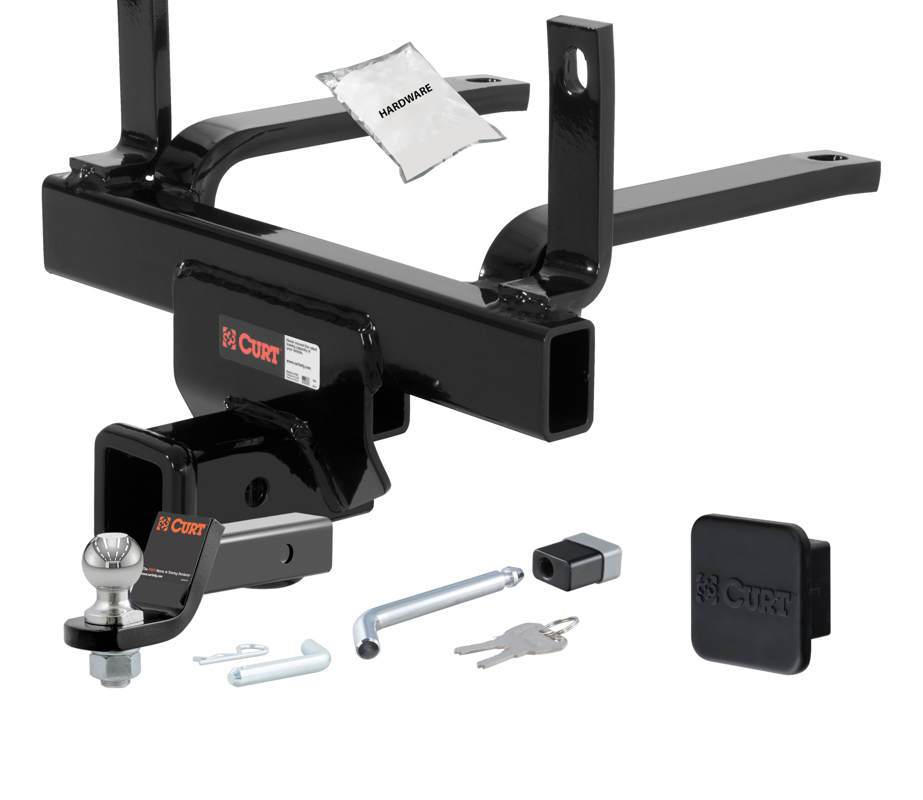 11 - 14 Subaru Tribeca 2in. CURT Trailer Hitch + Ball Mount + Cover + Lock Kit HWA2319 thumbnail 0