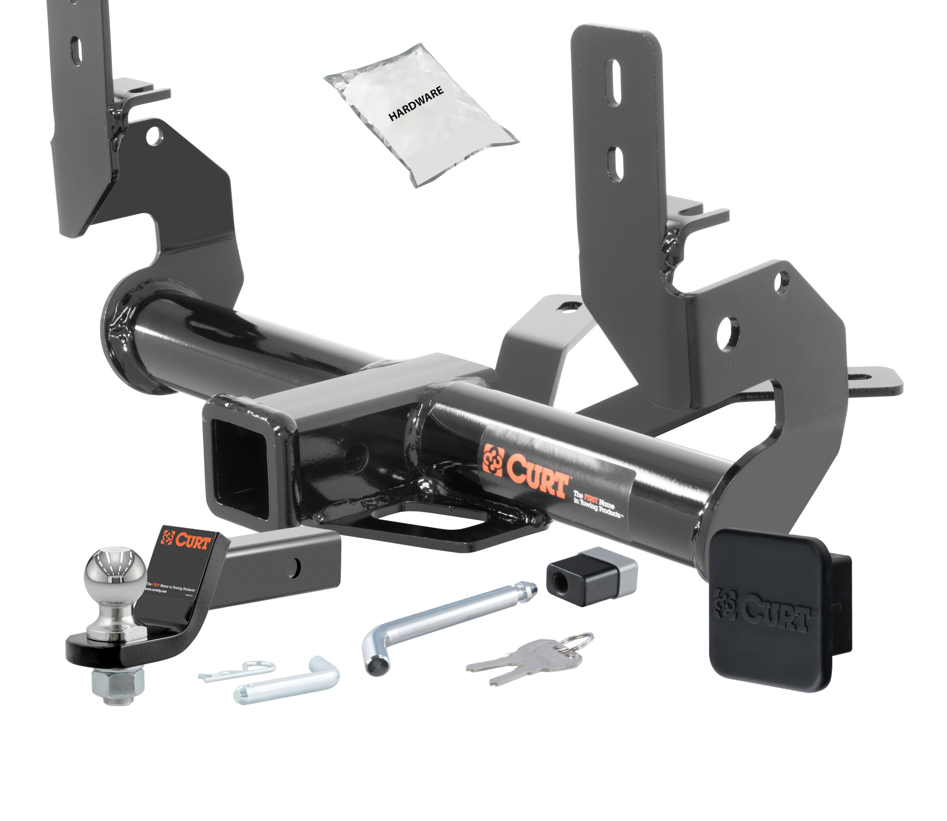 15 - 18 Porche Macan 2in. CURT Trailer Hitch + Ball Mount + Cover + Lock Kit HWA2151 thumbnail 0