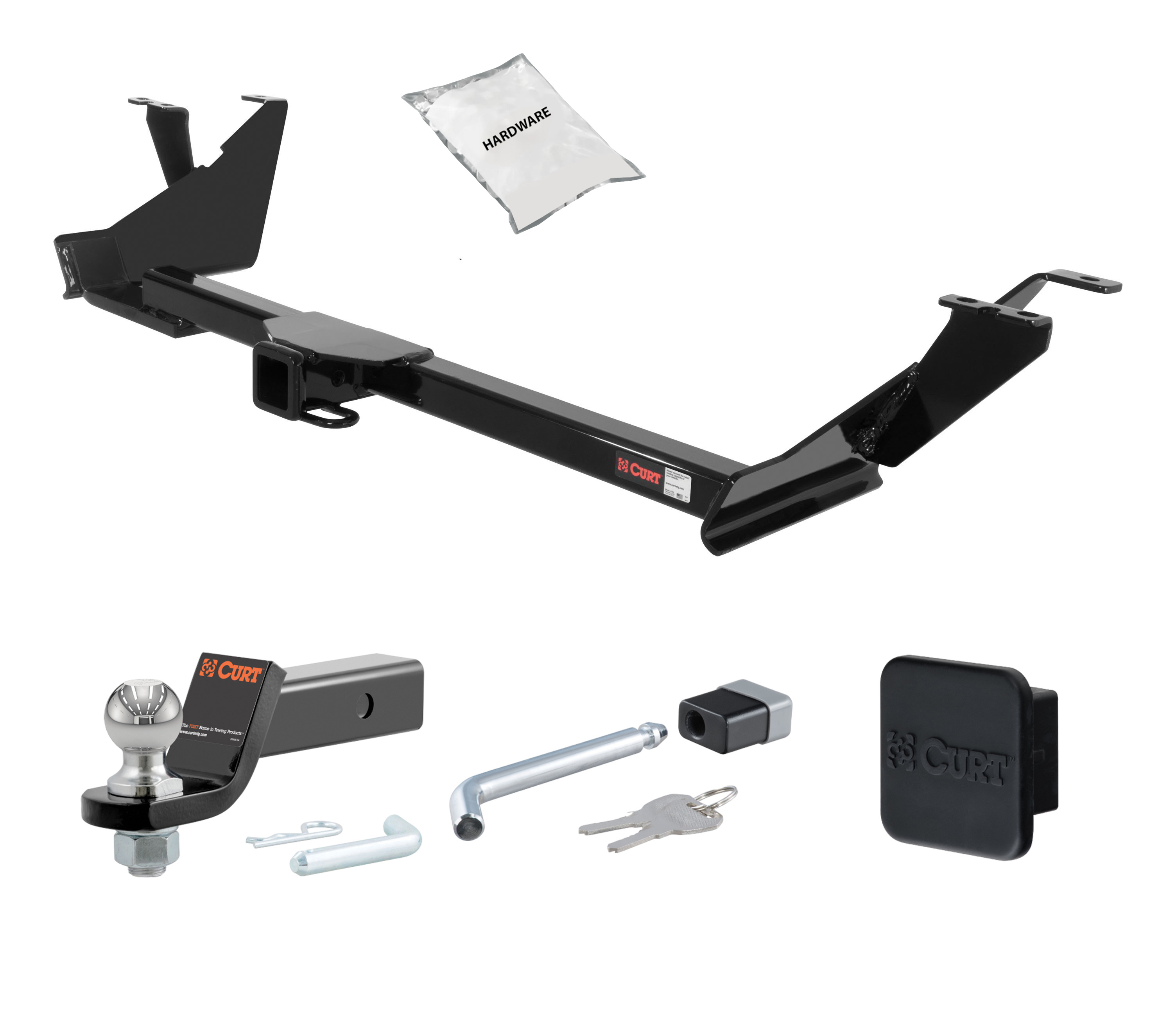 04 - 07 Chrysler Town & Country With Stow 'n Go 2in. CURT Trailer Hitch + Ball Mount + Cover + Lock Kit HWA651 thumbnail 0