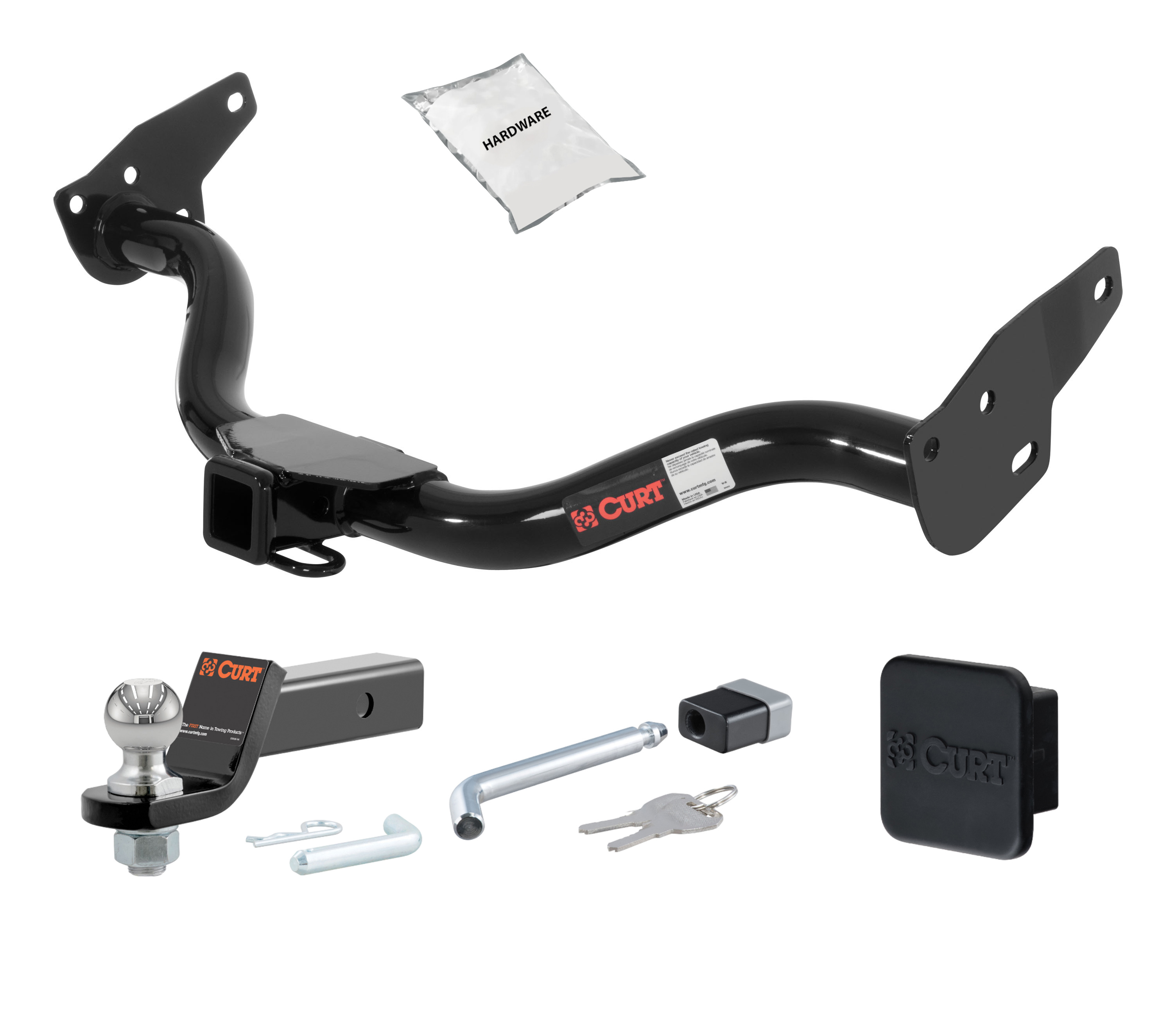 05 - 15 Nissan Xterra 2in. CURT Trailer Hitch + Ball Mount + Cover + Lock Kit HWA2089 thumbnail 0