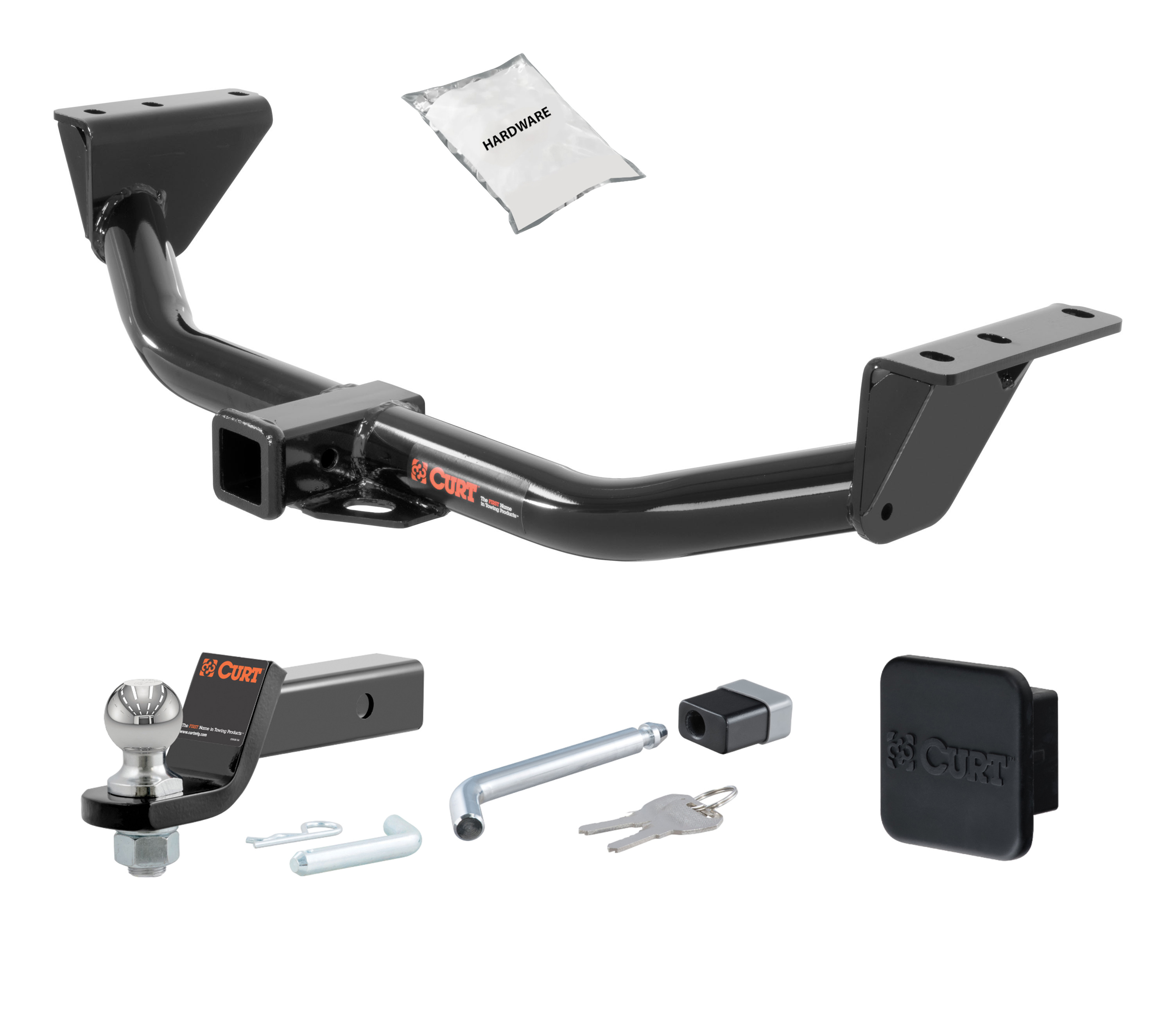 07 - 14 Chevrolet Tahoe Police package 2in. CURT Trailer Hitch + Ball Mount + Cover + Lock Kit HWA594 thumbnail 0