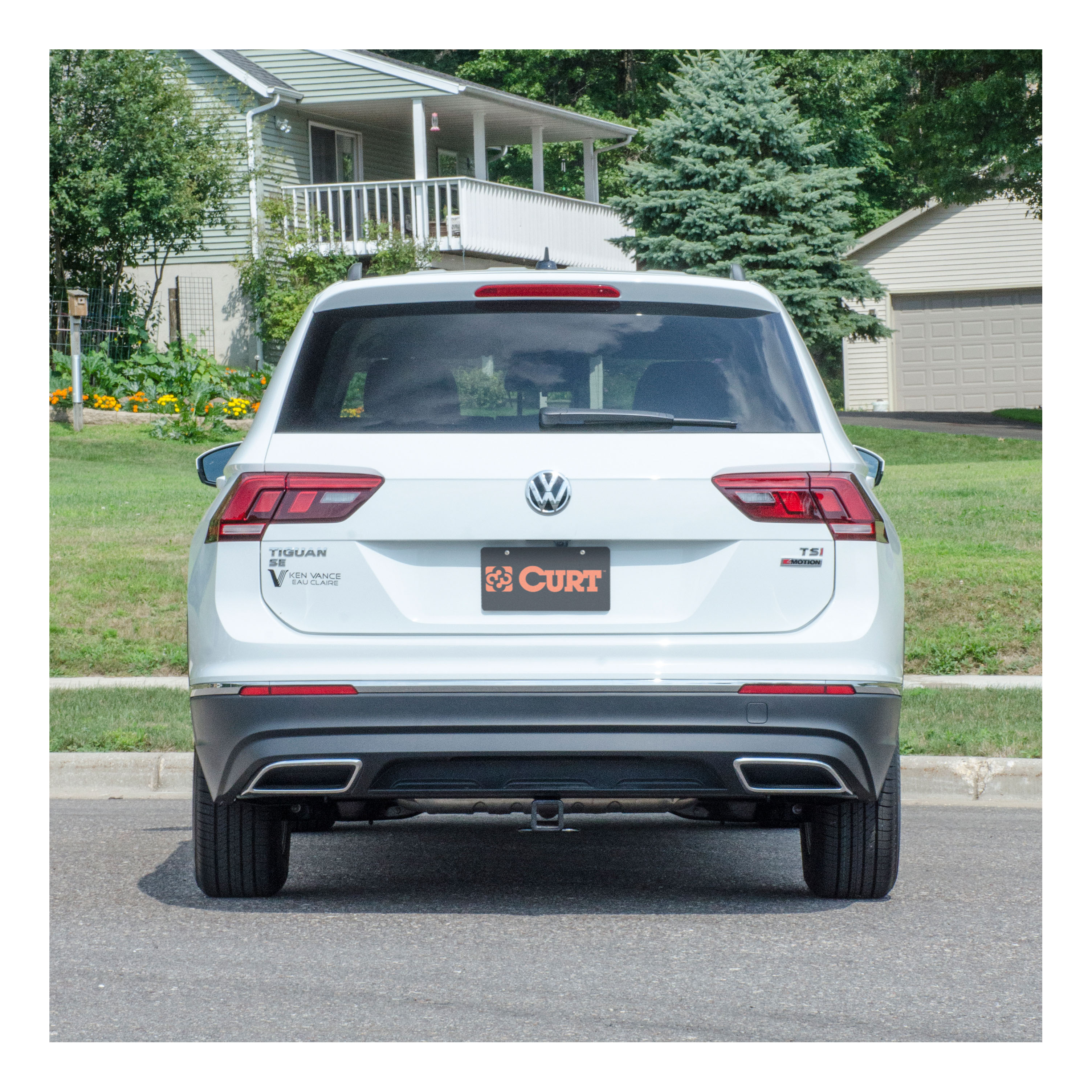 18 - 24 Volkswagen Tiguan 2in. CURT Trailer Hitch + Ball Mount + Cover + Lock Kit HWA2519 thumbnail 7