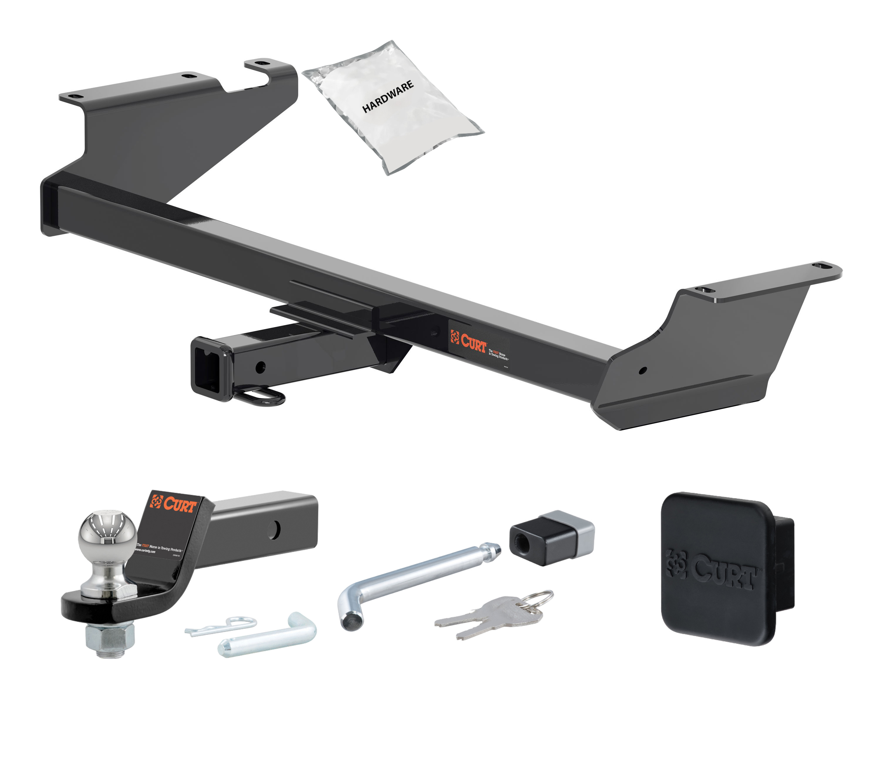 08 - 20 Dodge Grand Caravan 2in. CURT Trailer Hitch + Ball Mount + Cover + Lock Kit HWA696 thumbnail 0