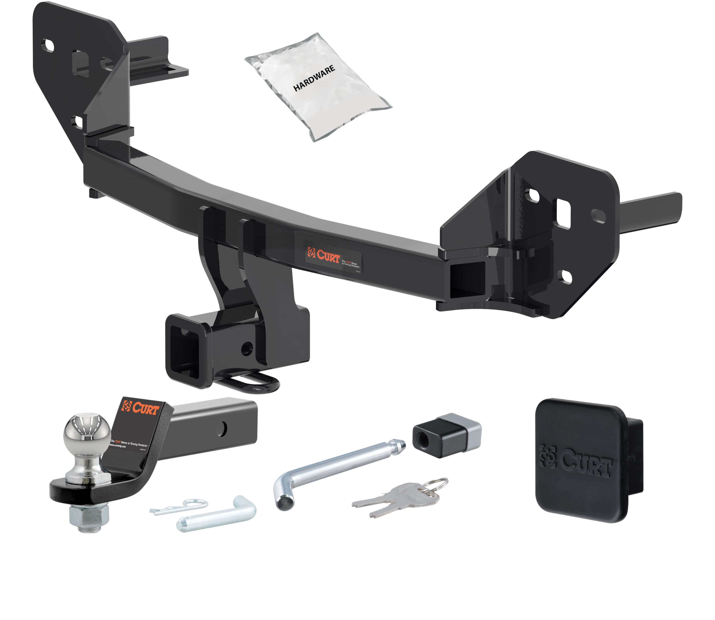 20 - 25 Subaru Legacy Sedan 2in. CURT Trailer Hitch + Ball Mount + Cover + Lock Kit HWA2294 thumbnail 0