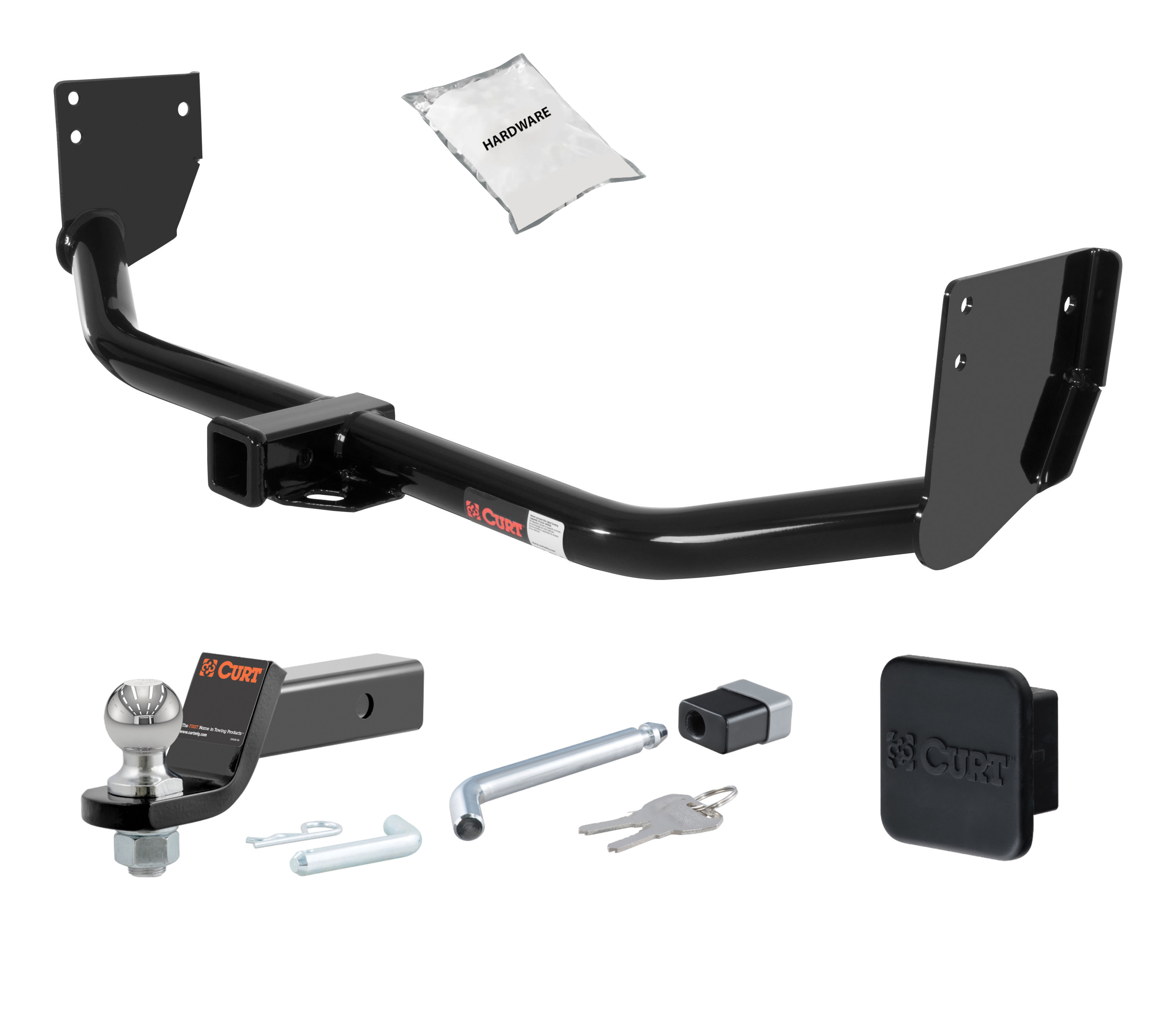 07 - 09 Chrysler Aspen 2in. CURT Trailer Hitch + Ball Mount + Cover + Lock Kit HWA634 thumbnail 0