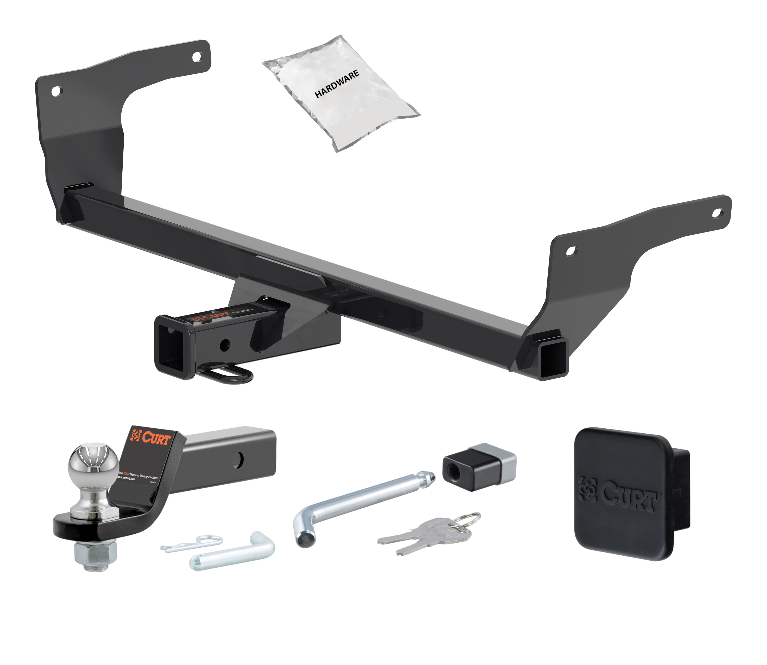 21 - 24 Toyota Venza 2in. CURT Trailer Hitch + Ball Mount + Cover + Lock Kit HWA2457 thumbnail 0