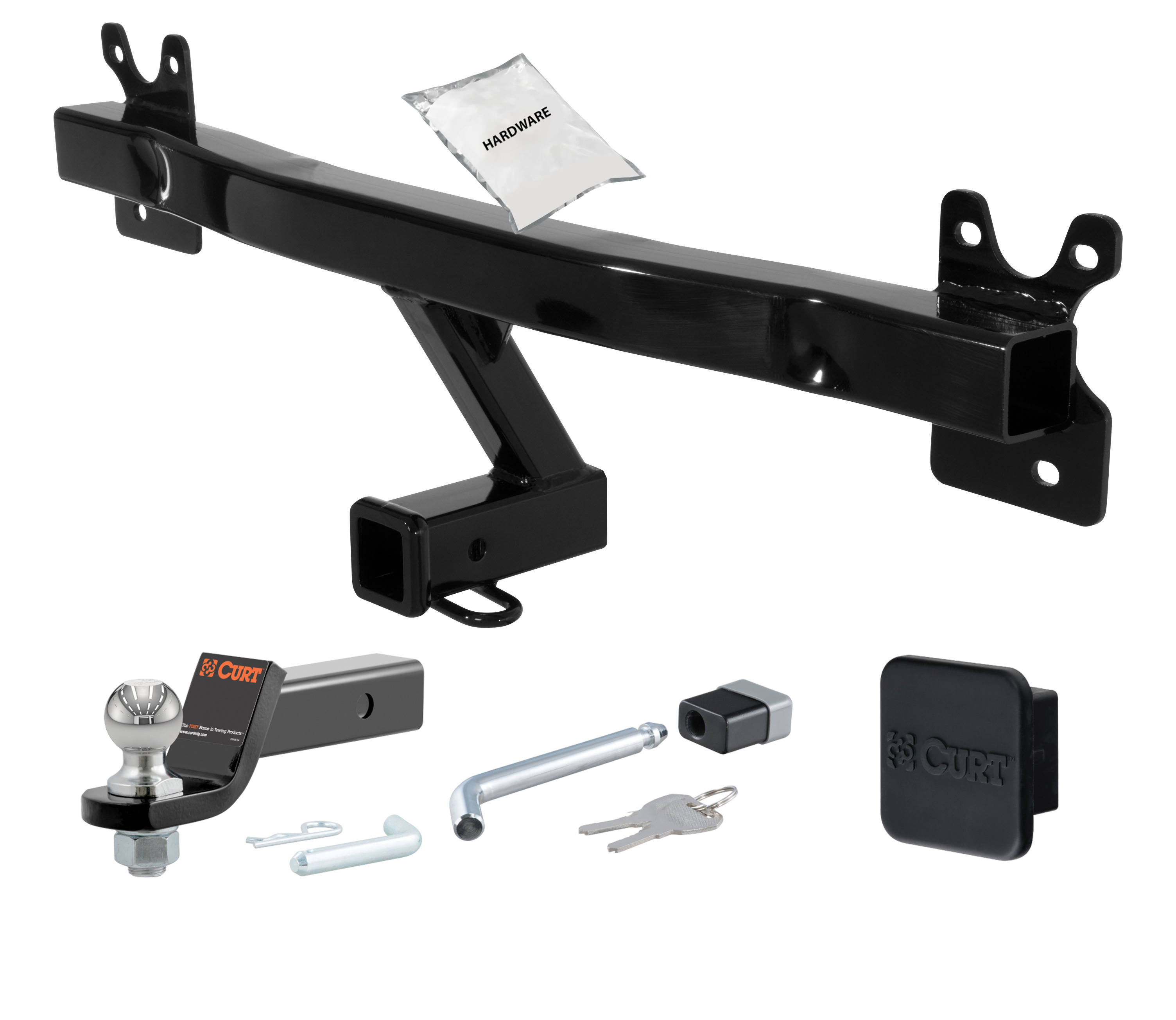 11 - 18 Volvo S60  2in. CURT Trailer Hitch + Ball Mount + Cover + Lock Kit HWA2542 thumbnail 0
