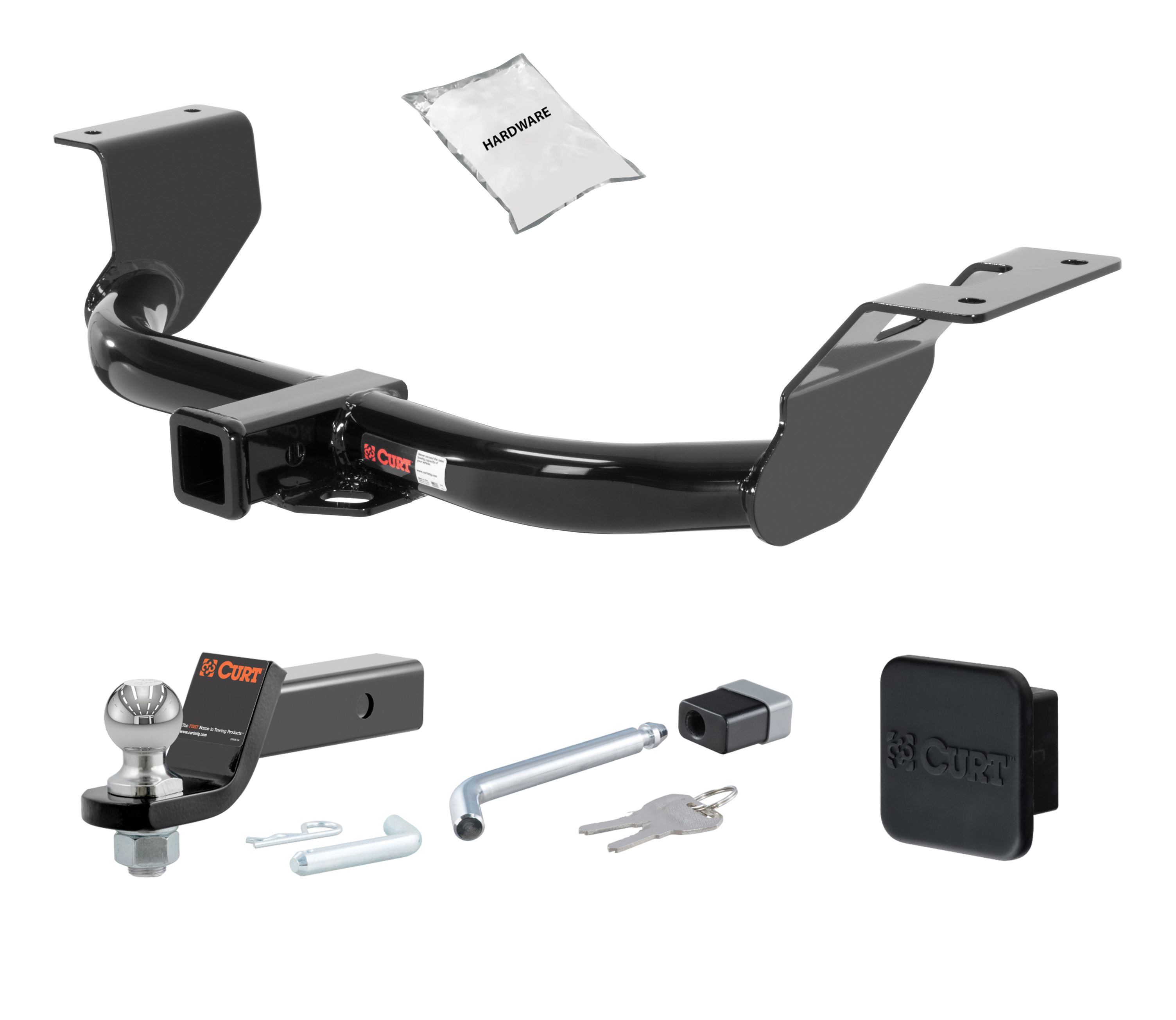 12 - 16 HONDA CR-V 2in. CURT Trailer Hitch + Ball Mount + Cover + Lock Kit HWA1353 thumbnail 0