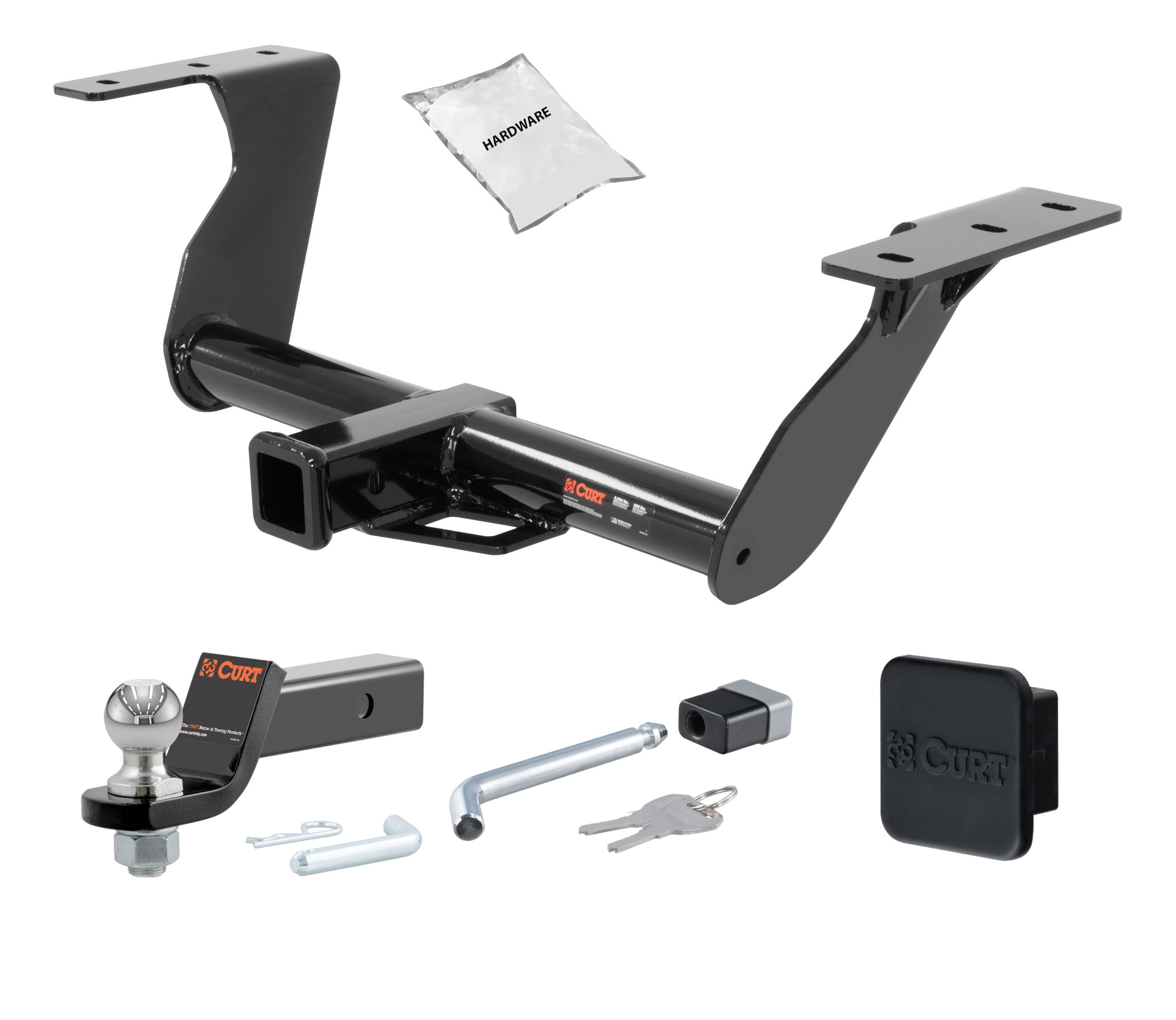 14 - 18 Subaru Forester 2in. CURT Trailer Hitch + Ball Mount + Cover + Lock Kit HWA2267 thumbnail 0