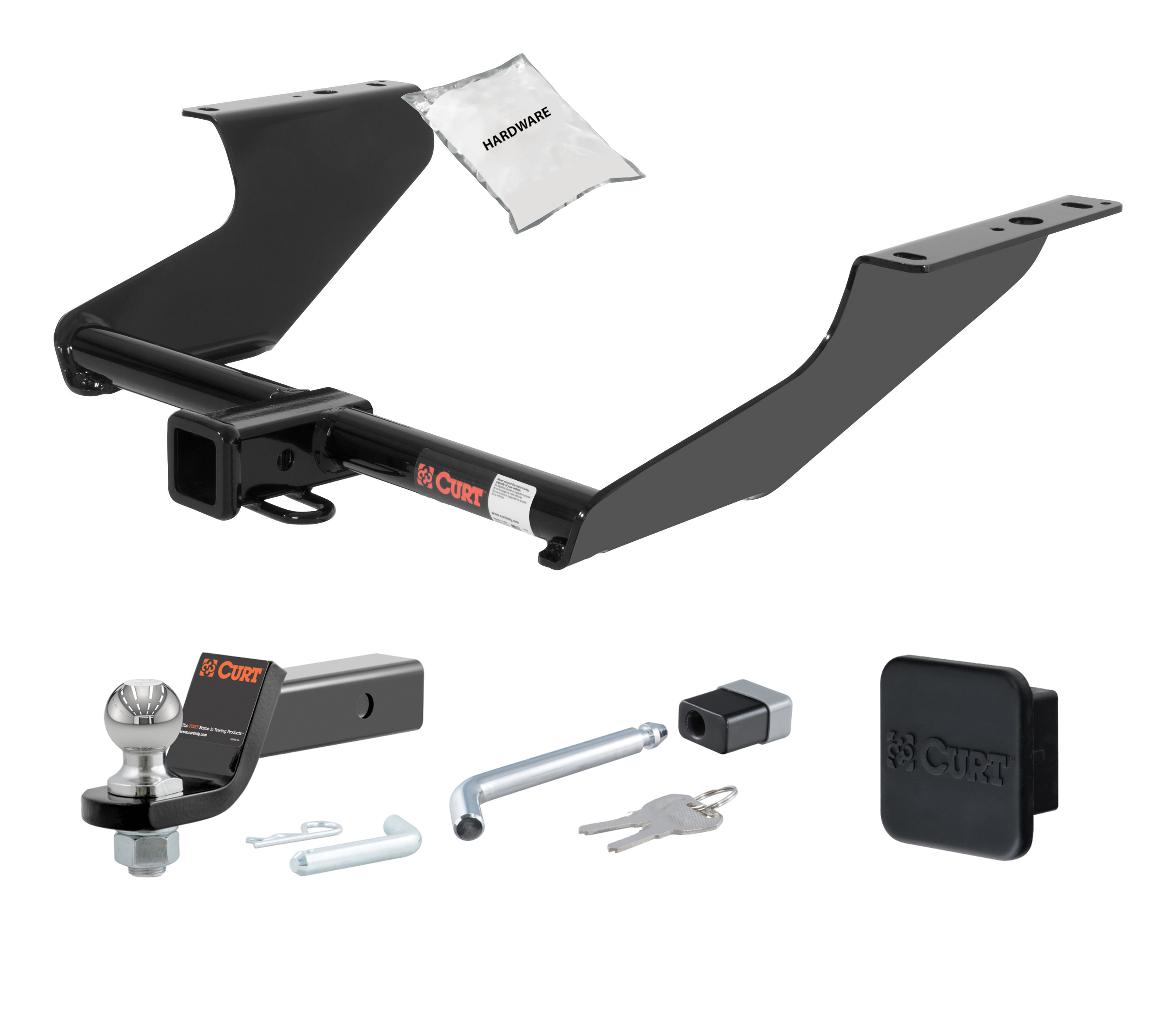 09 - 13 Subaru Forester 2in. CURT Trailer Hitch + Ball Mount + Cover + Lock Kit HWA2270 thumbnail 0