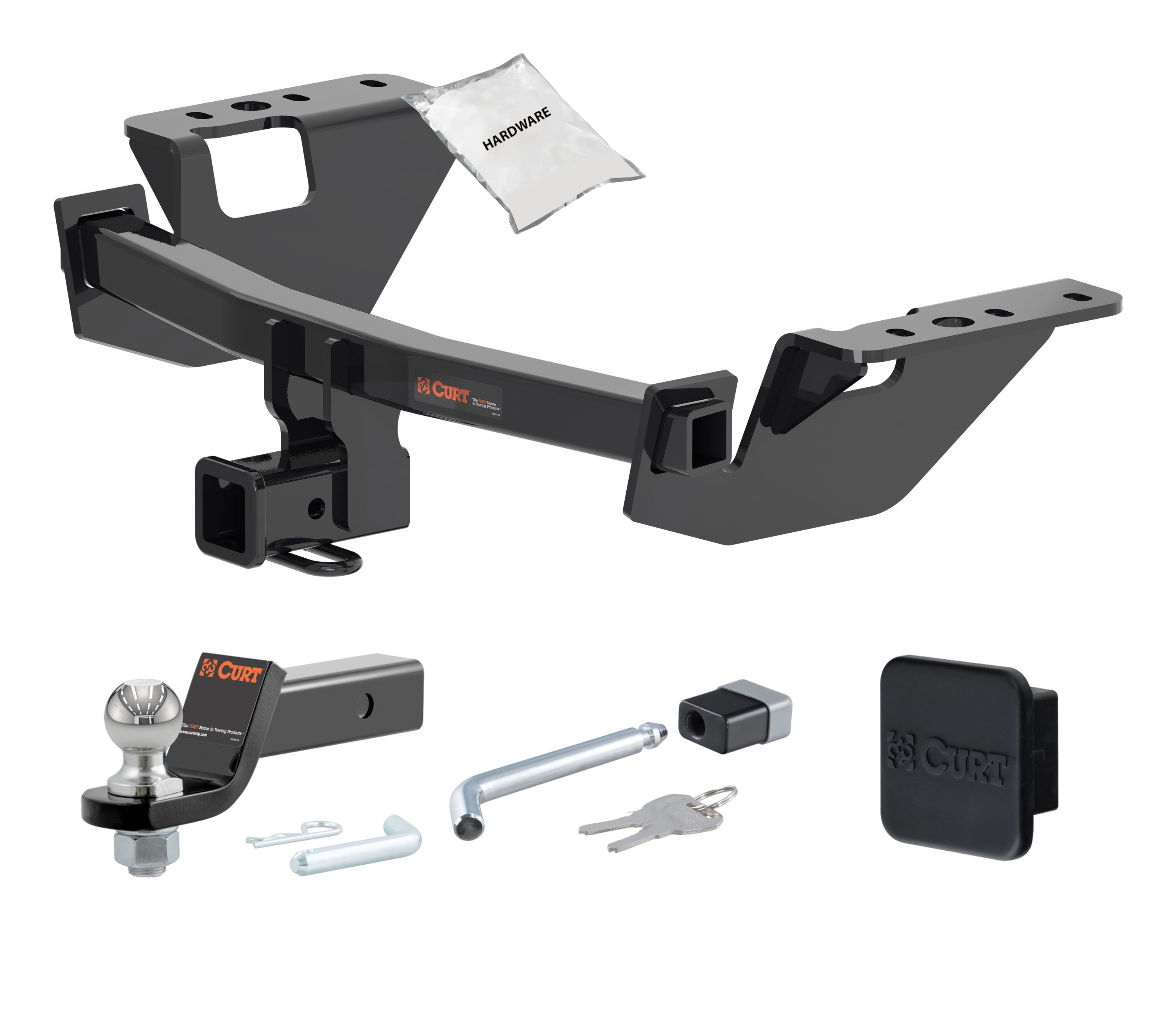 14 - 18 Subaru Forester 2in. CURT Trailer Hitch + Ball Mount + Cover + Lock Kit HWA2268 thumbnail 0
