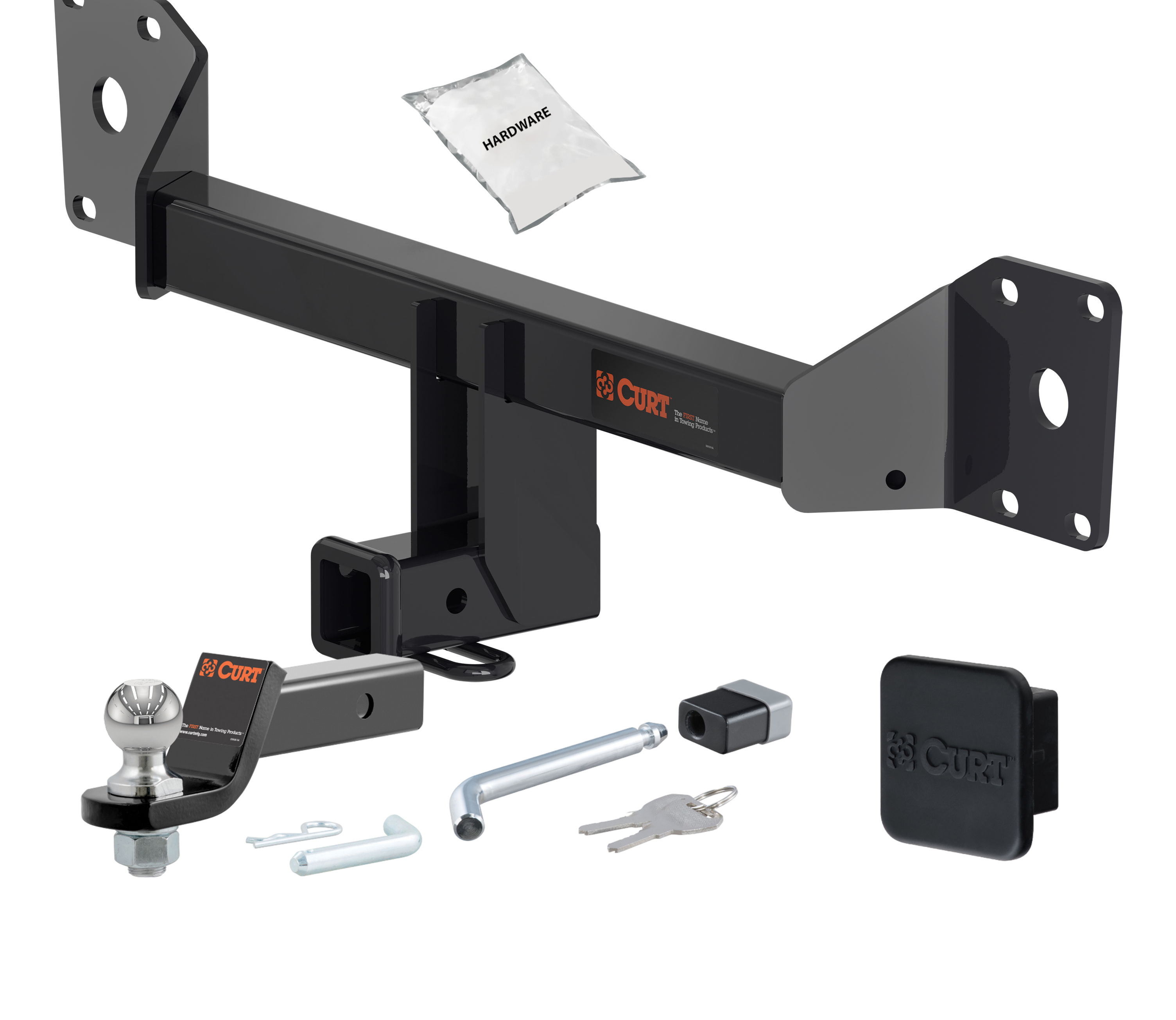 17 - 21 Volvo S90  2in. CURT Trailer Hitch + Ball Mount + Cover + Lock Kit HWA2546 thumbnail 0