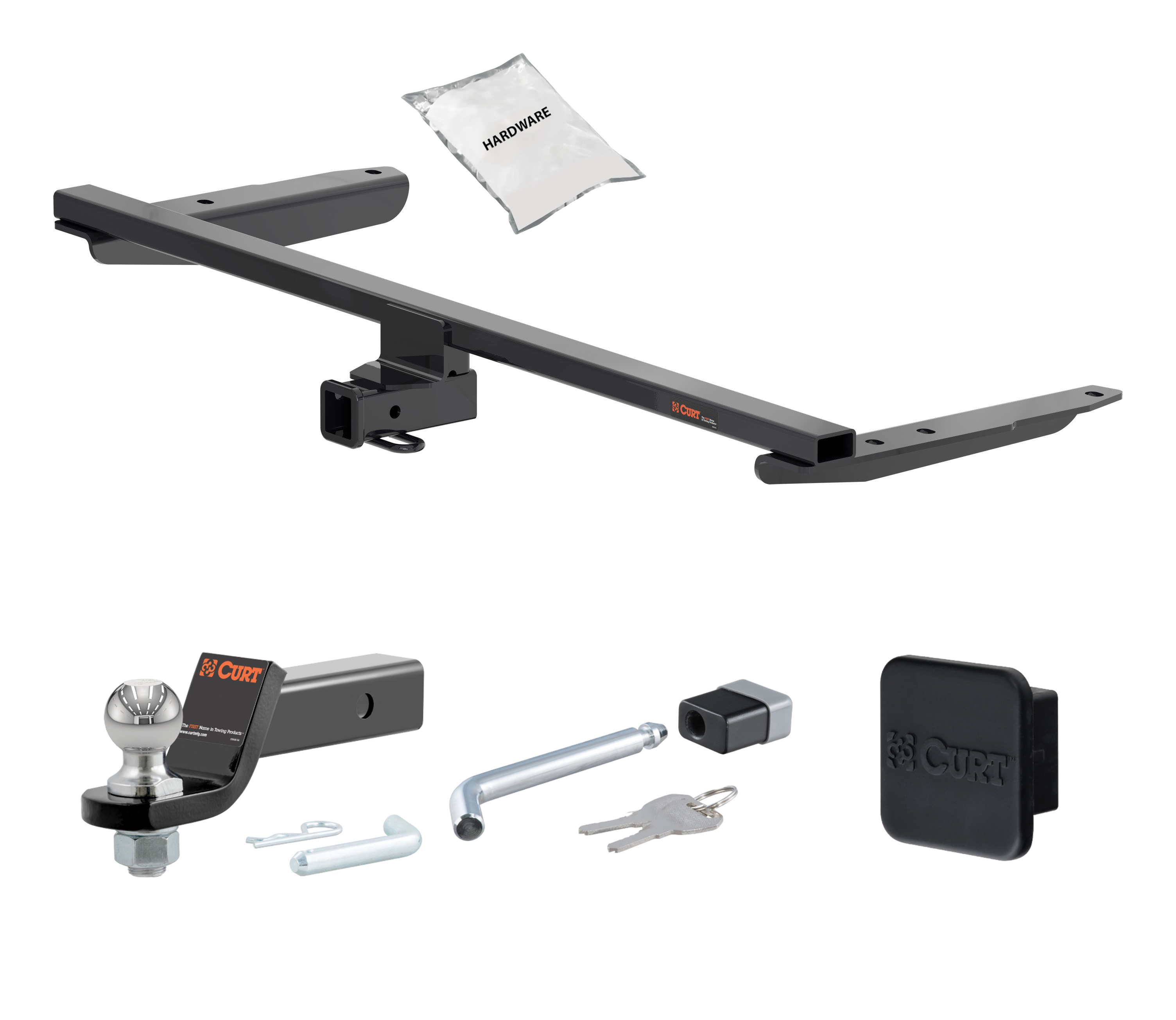 18 - 24 HONDA Odyssey 2in. CURT Trailer Hitch + Ball Mount + Cover + Lock Kit HWA1371 thumbnail 0