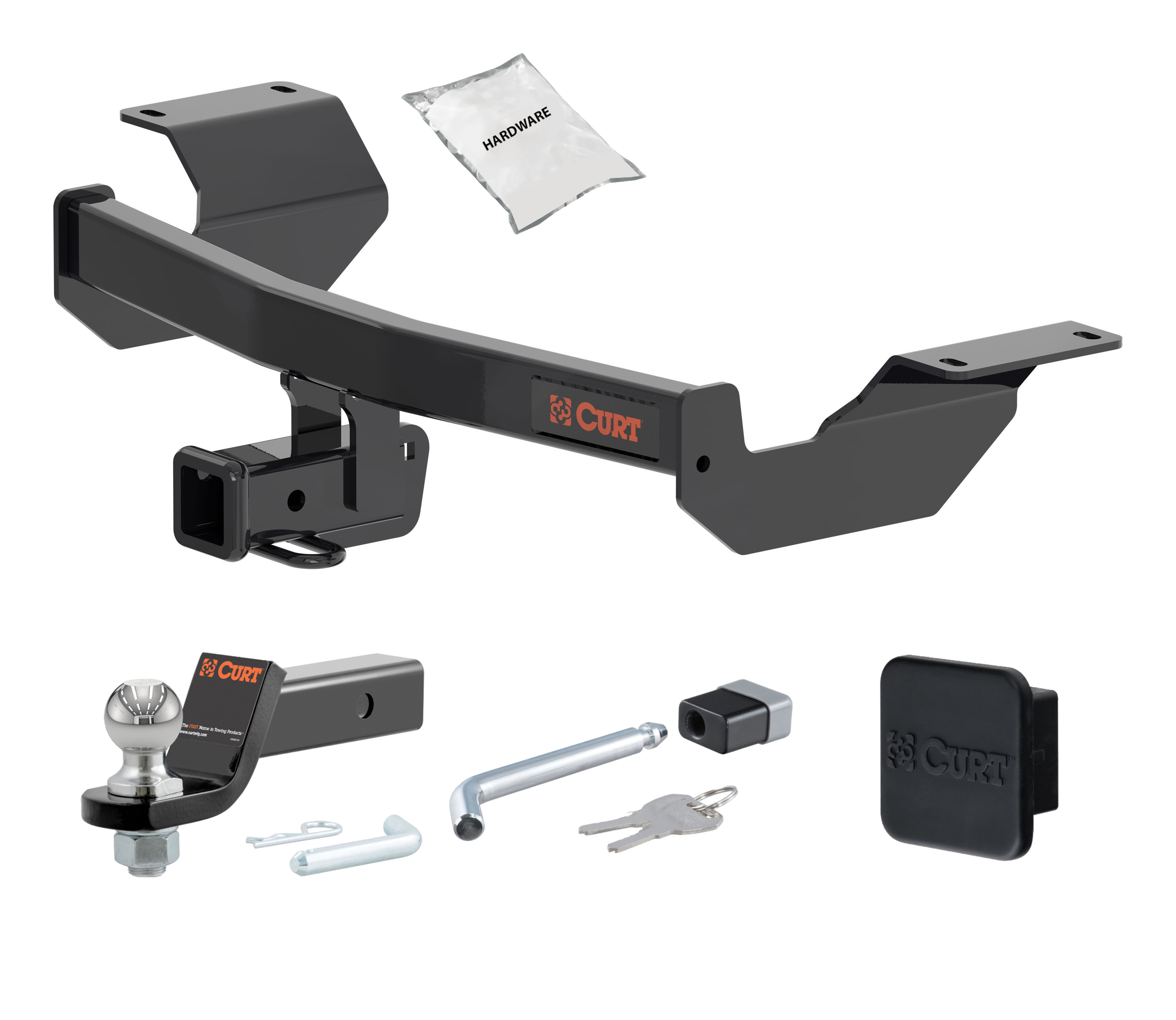 17 - 25 HONDA CR-V 2in. CURT Trailer Hitch + Ball Mount + Cover + Lock Kit HWA1350 thumbnail 0