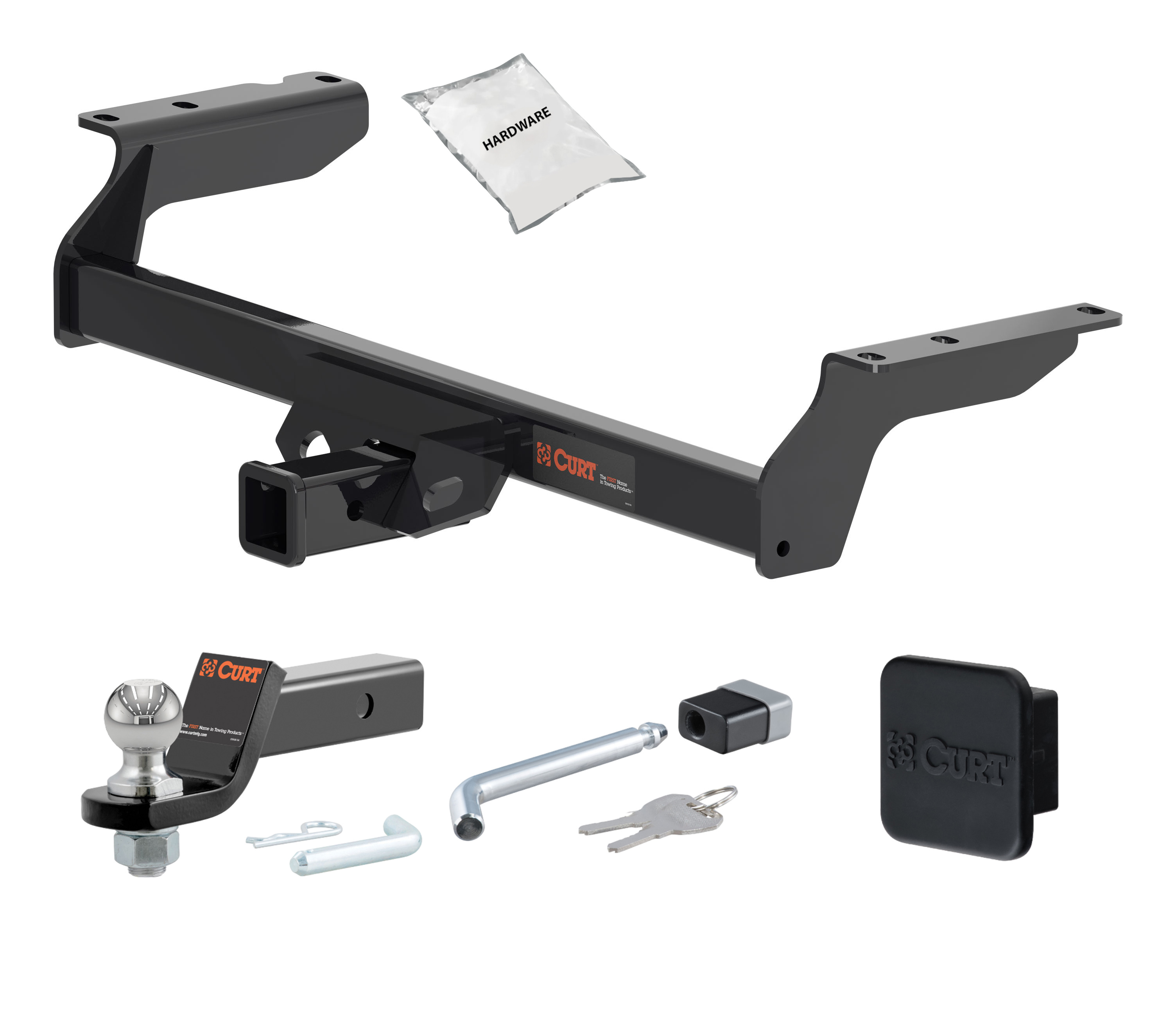 20 - 24 Ford Escape Excluding PHEV 2in. CURT Trailer Hitch + Ball Mount + Cover + Lock Kit HWA813 thumbnail 0