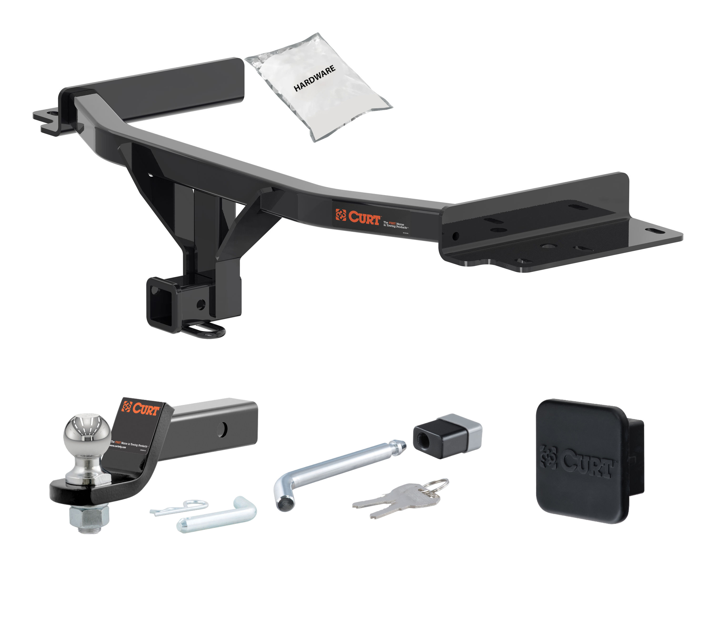 20 - 24 Ford Explorer 2in. CURT Trailer Hitch + Ball Mount + Cover + Lock Kit HWA830 thumbnail 0