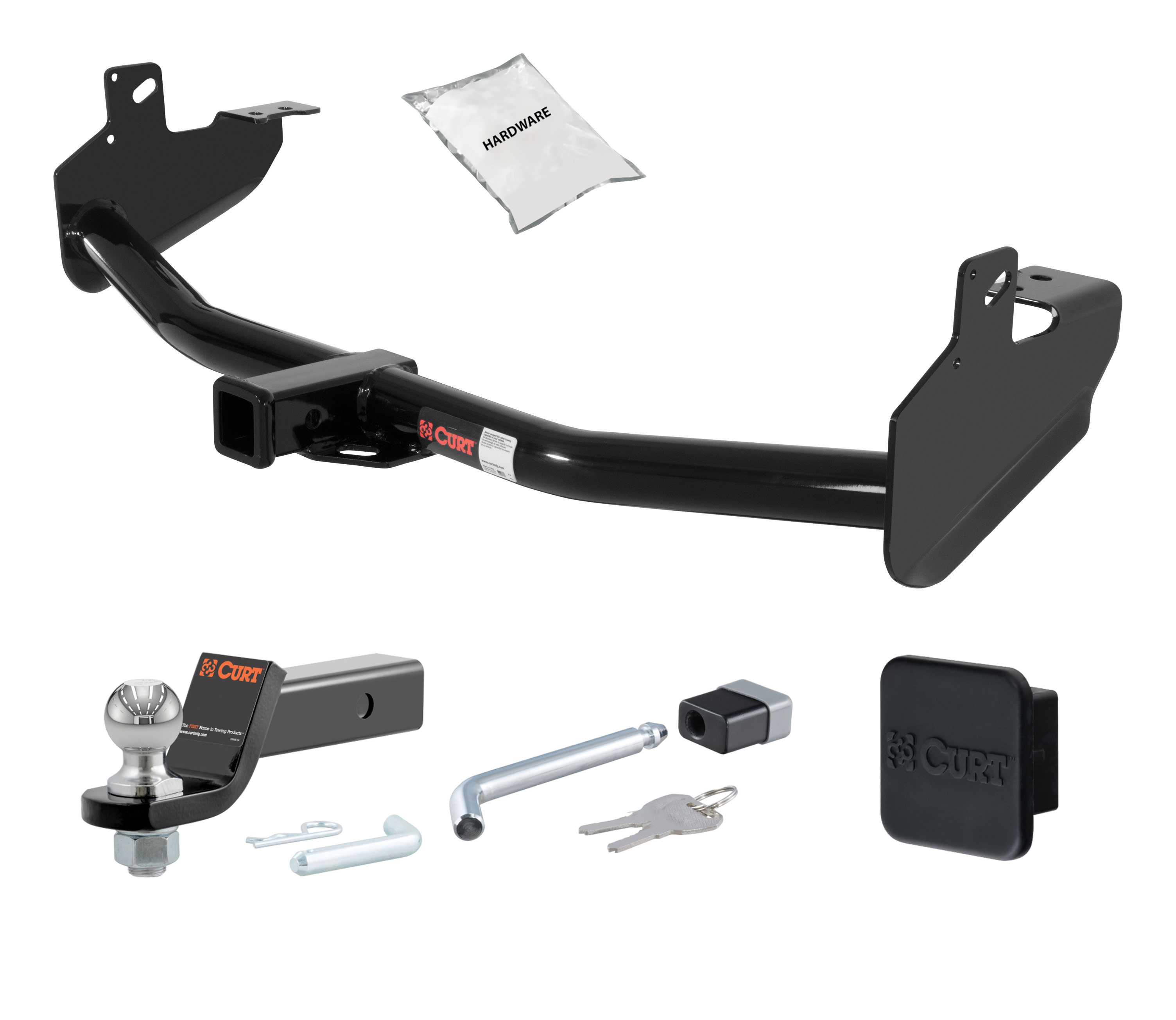 06 - 06 ISUZU I-280 2in. CURT Trailer Hitch + Ball Mount + Cover + Lock Kit HWA1509 thumbnail 0
