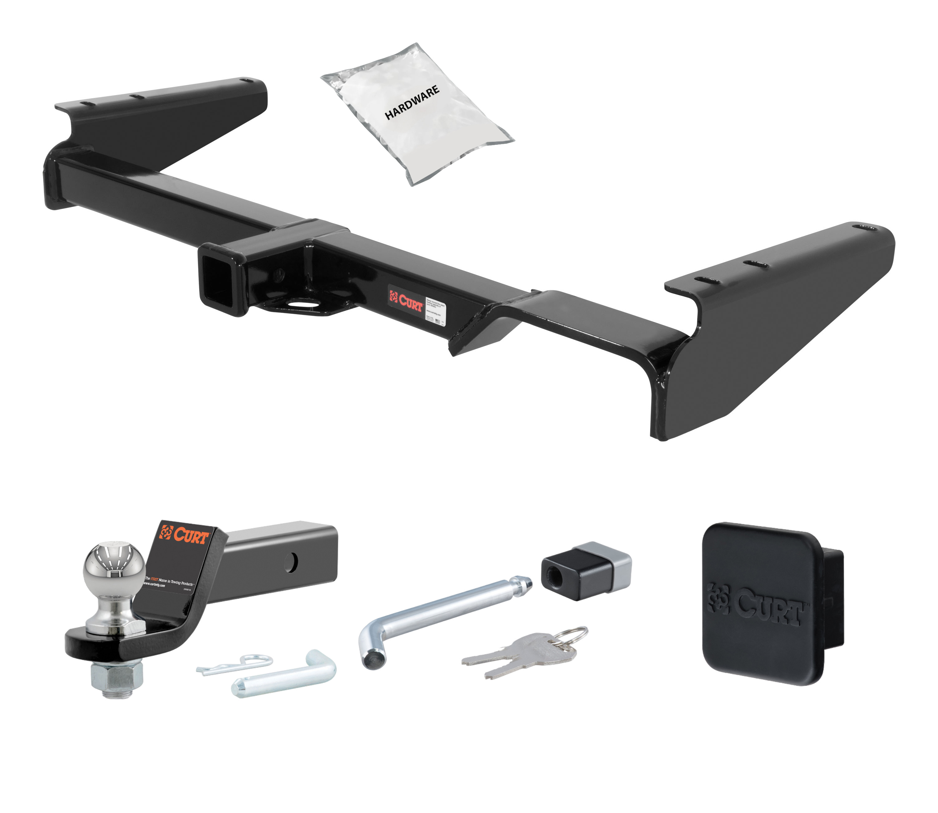 01 - 03 Toyota Highlander 2in. CURT Trailer Hitch + Ball Mount + Cover + Lock Kit HWA2398 thumbnail 0