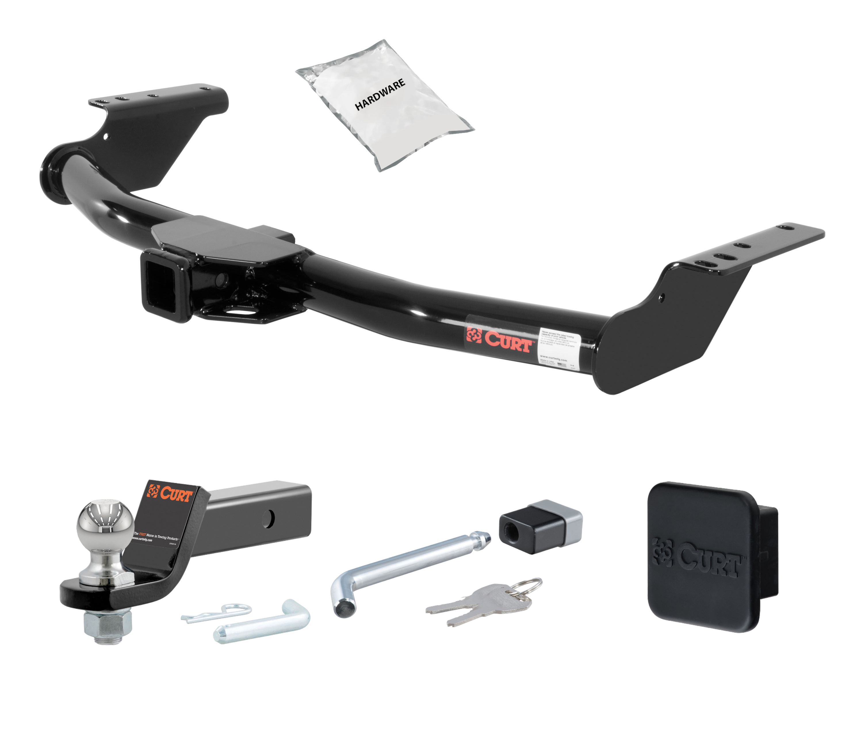 07 - 14 Toyota FJ Cruiser 2in. CURT Trailer Hitch + Ball Mount + Cover + Lock Kit HWA2387 thumbnail 0