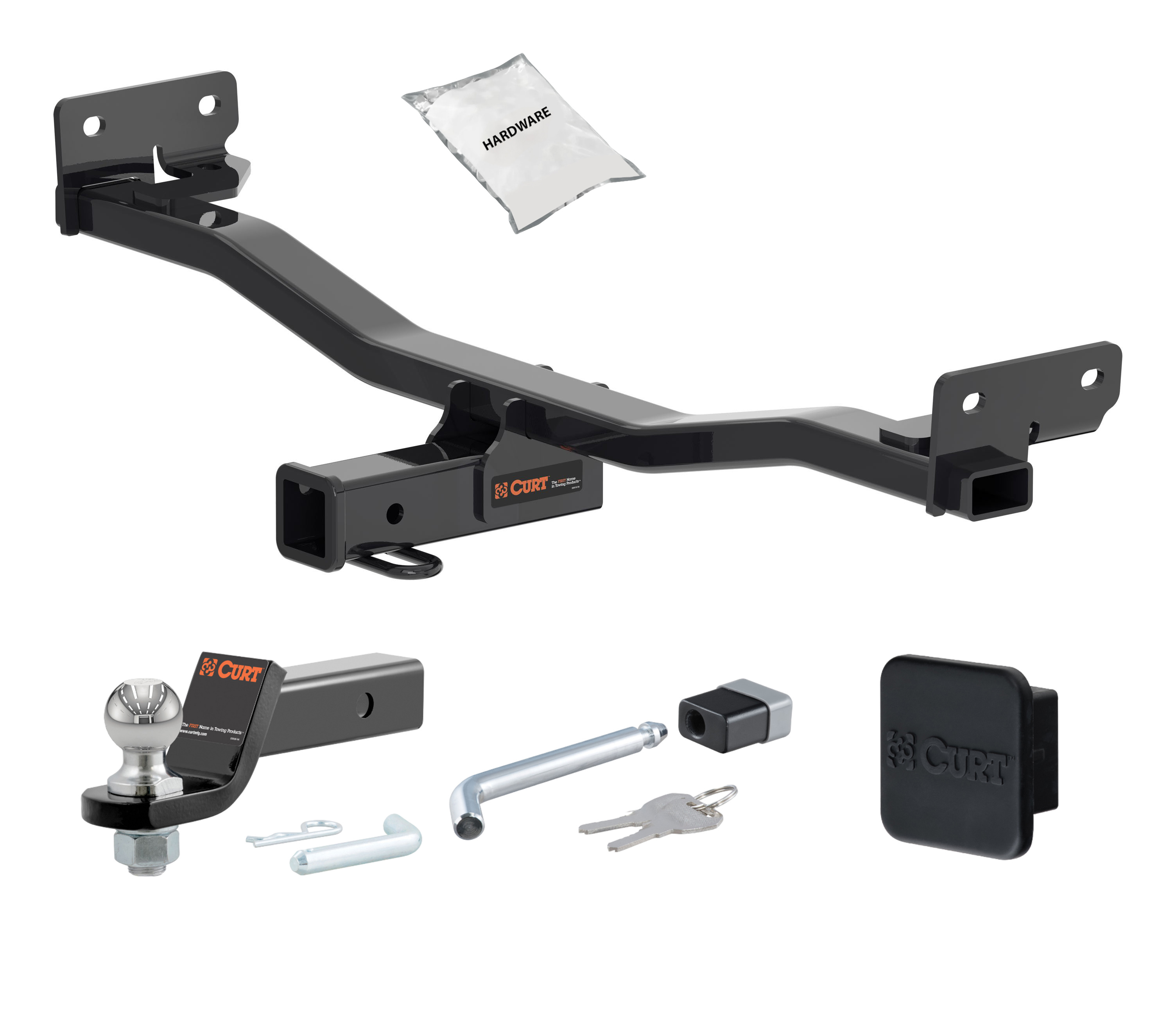 22 - 24 Hyundai Tucson 2in. CURT Trailer Hitch + Ball Mount + Cover + Lock Kit HWA1455 thumbnail 0