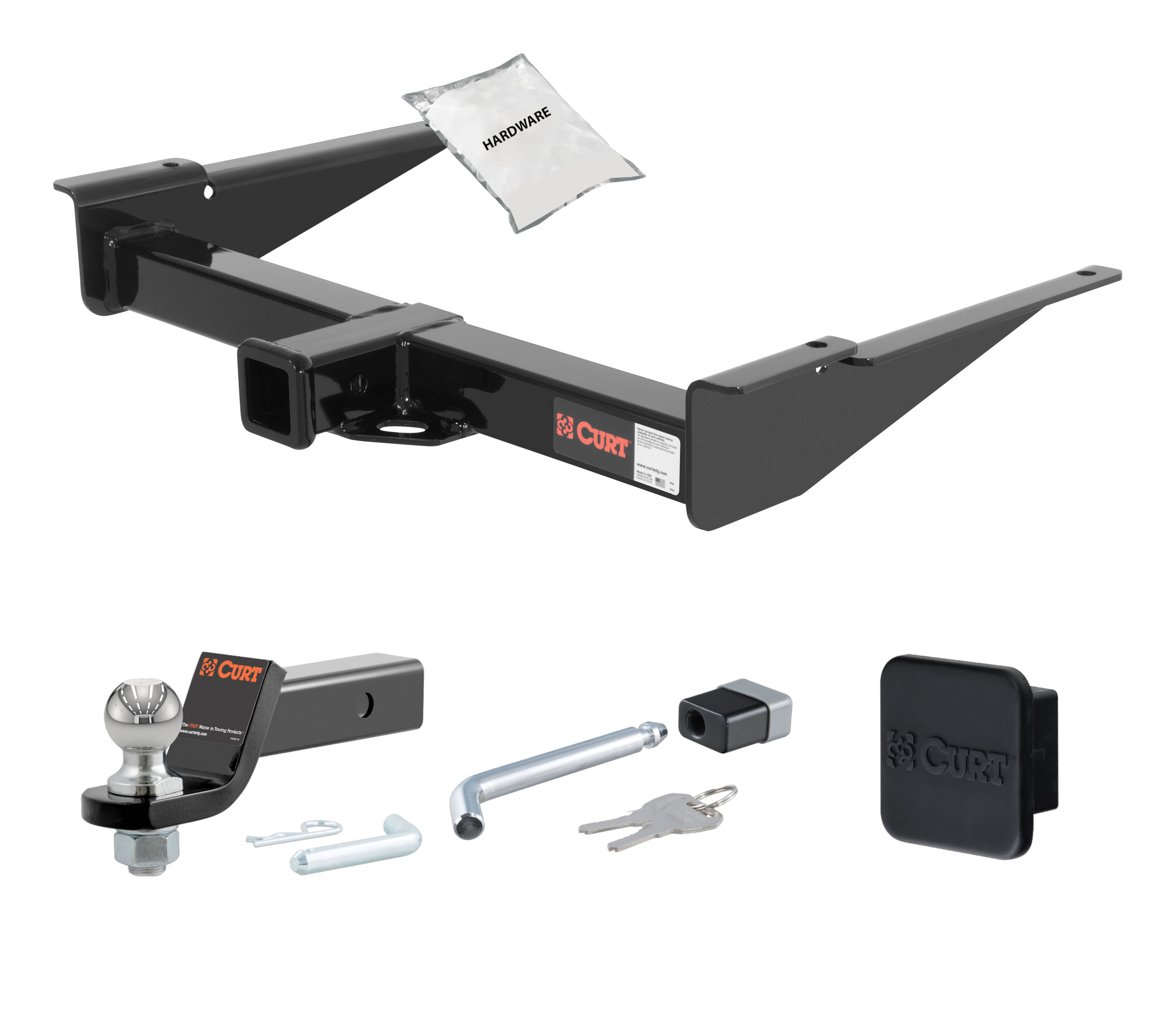 71 - 80 ISUZU ISUZU 2in. CURT Trailer Hitch + Ball Mount + Cover + Lock Kit HWA1501 thumbnail 0