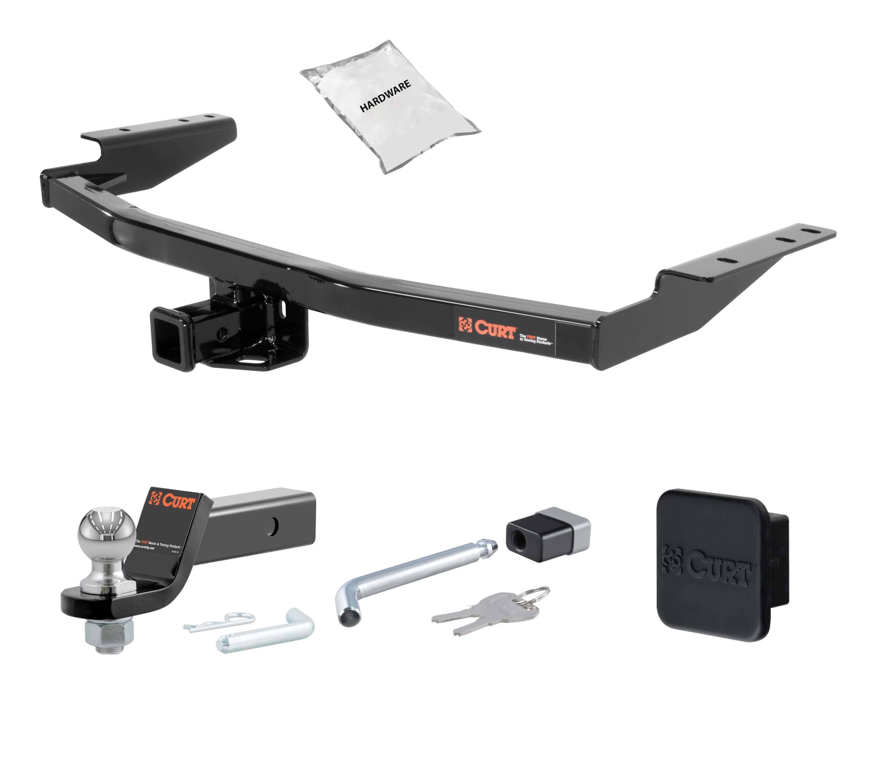 14 - 20 Infiniti QX60 2in. CURT Trailer Hitch + Ball Mount + Cover + Lock Kit HWA1497 thumbnail 0