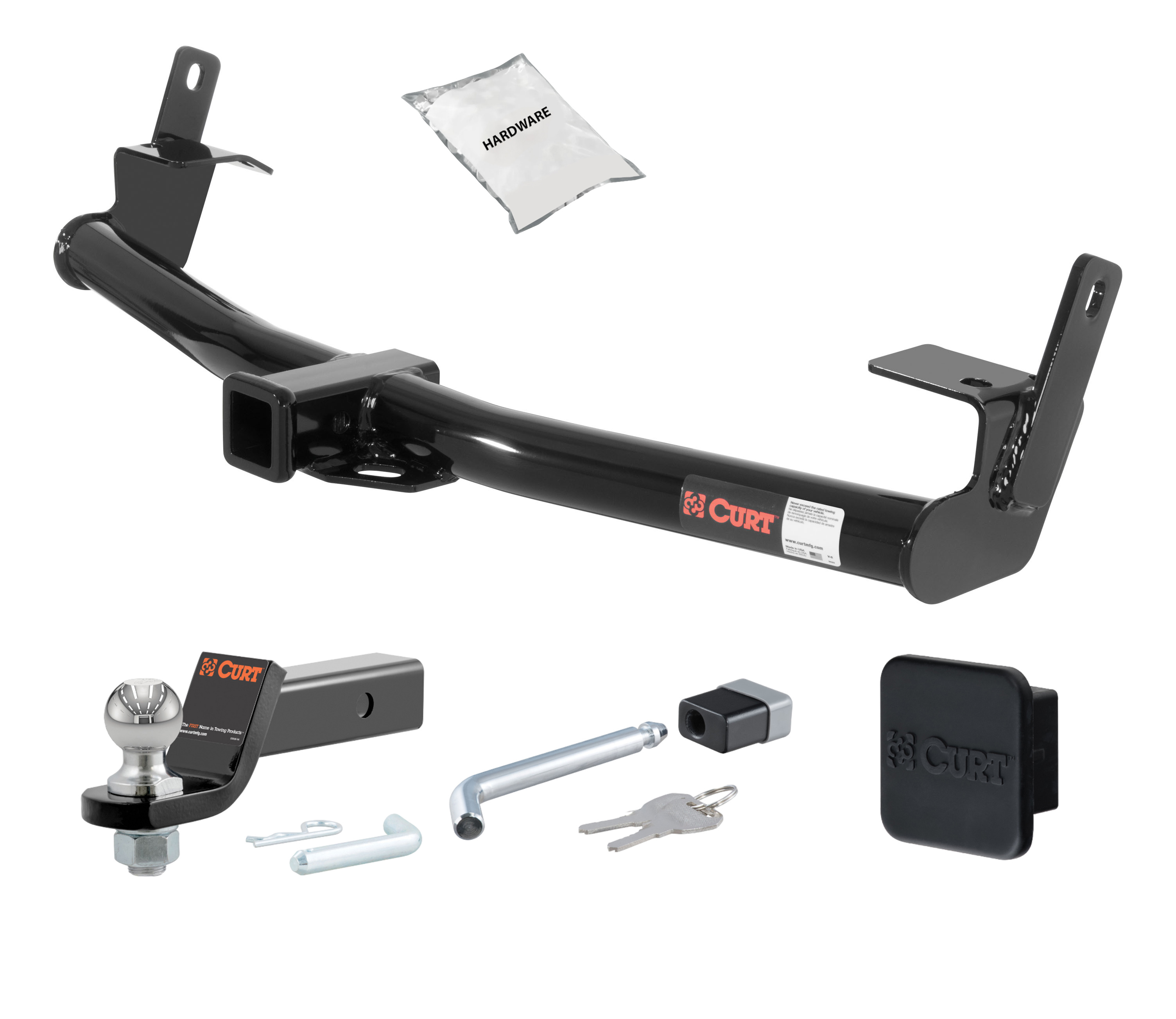 91 - 94 Ford Explorer 2in. CURT Trailer Hitch + Ball Mount + Cover + Lock Kit HWA839 thumbnail 0